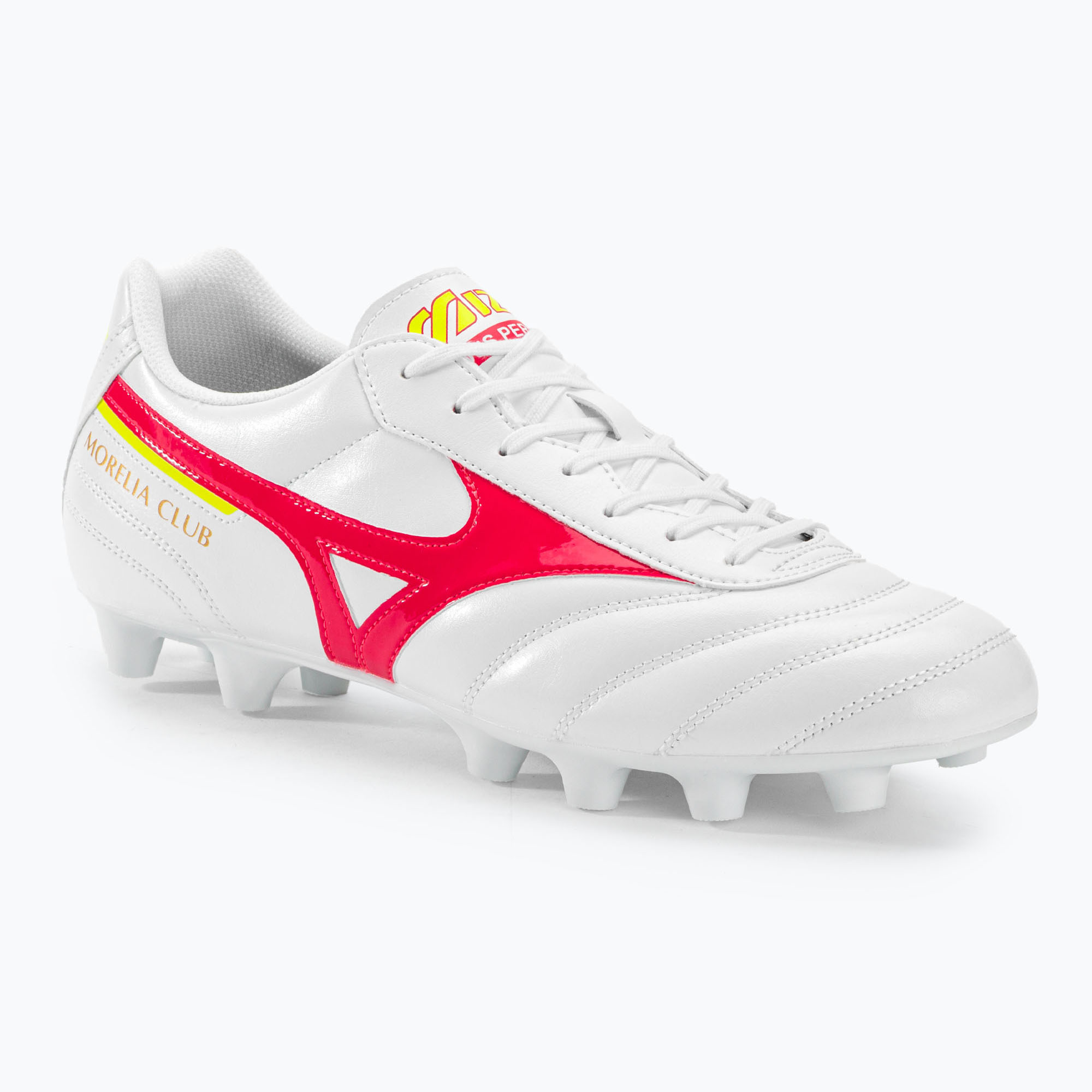 32%-kal olcsóbban.  Mizuno Morelia II Club MD férfi futballcipő fehér/gyöngykorall2/bolt2. Méret: 46 EU