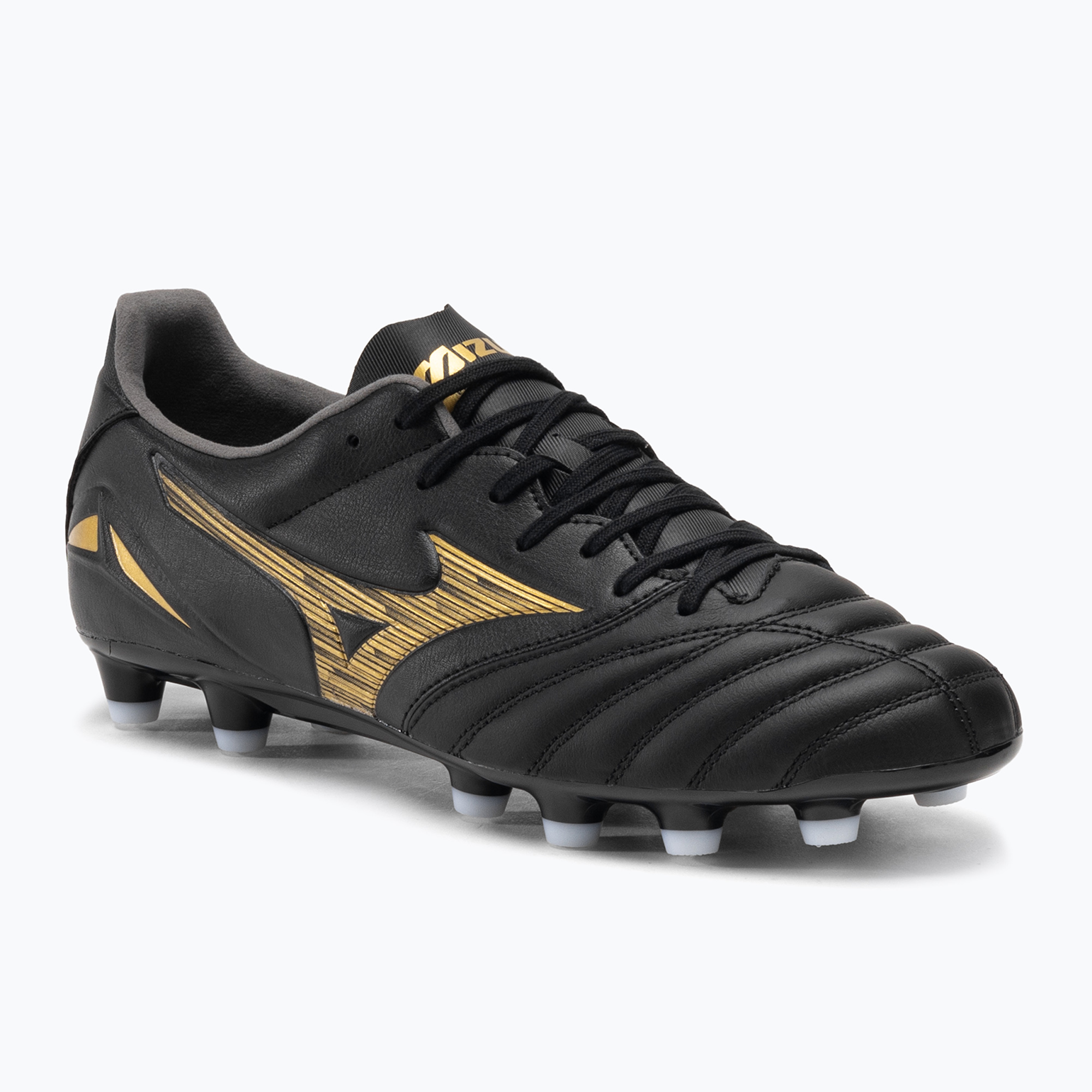 26%-kal olcsóbban.  Férfi Mizuno Morelia Neo IV Pro AG labdarúgócipő fekete/arany/fekete. Méret: 44 EU