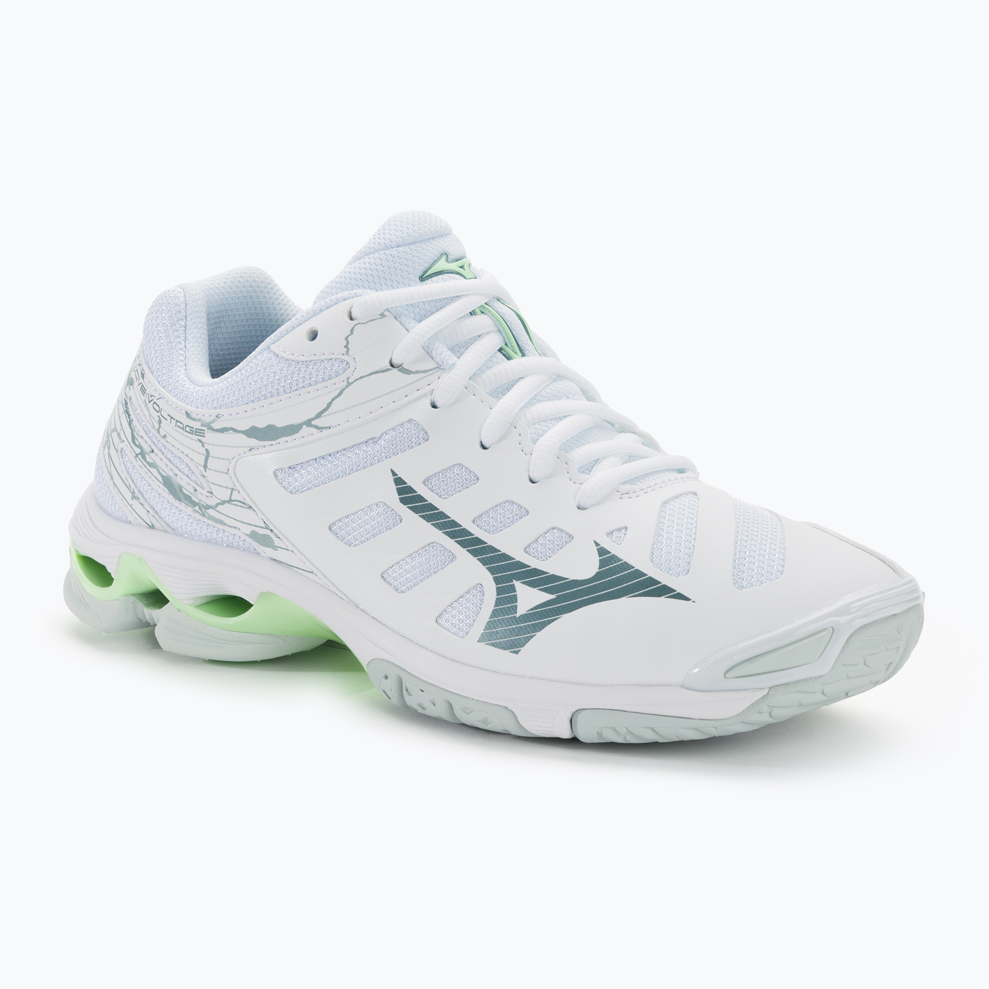 30%-kal olcsóbban.  Női röplabda cipő Mizuno Wave Voltage fehér / glacial ridge / pati. Méret: 37 EU
