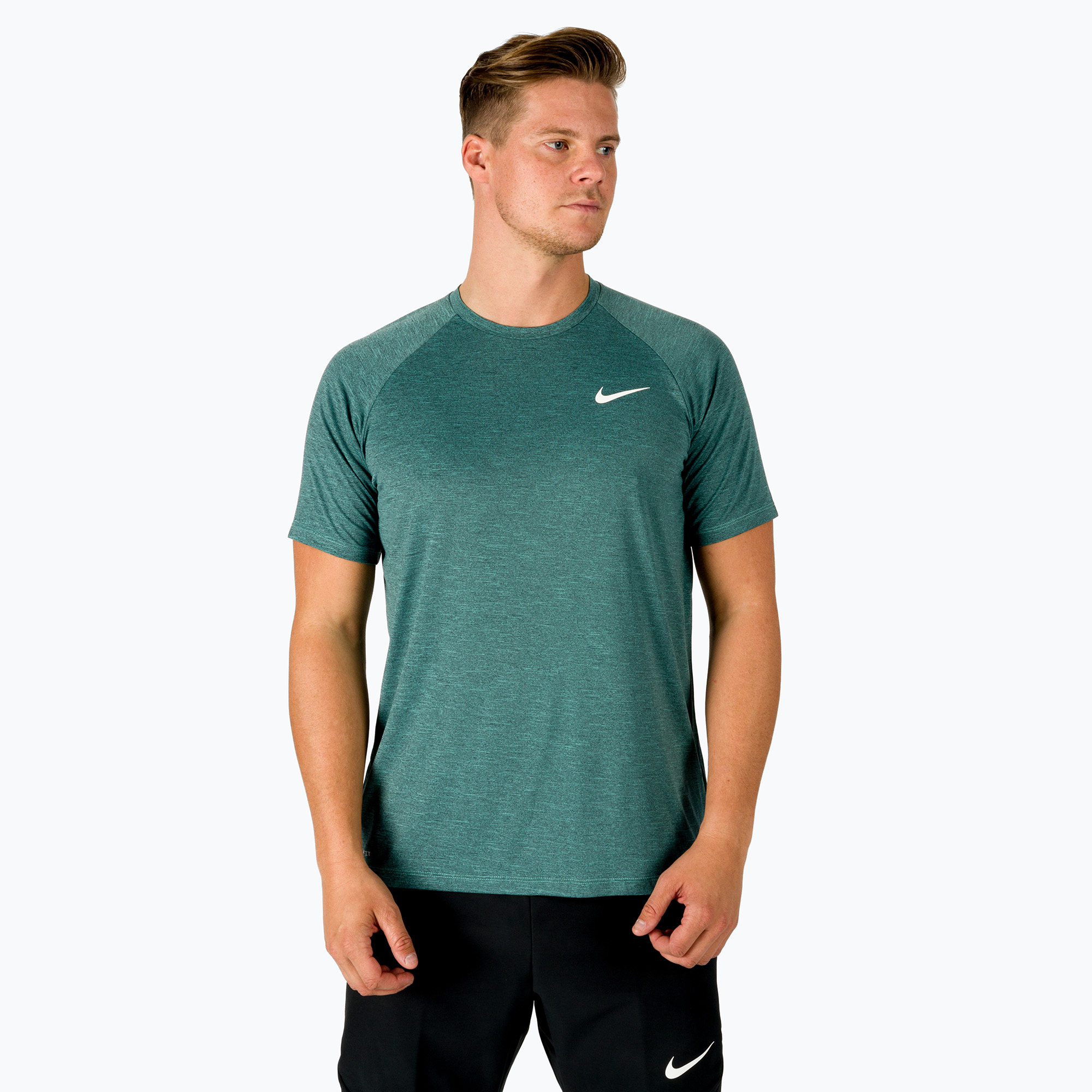 24%-kal olcsóbban.  Férfi edzőpóló Nike Heather türkiz NESSB658-339. Méret: M