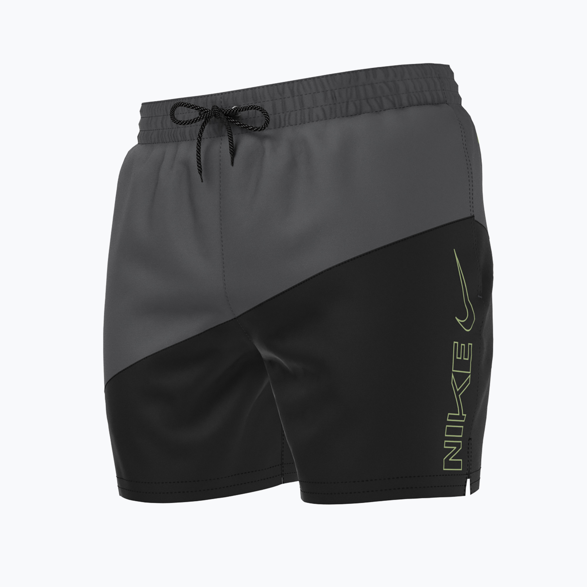 30%-kal olcsóbban.  Férfi Nike Block Swoosh 5" Volley úszónadrág fekete NESSC492-001. Méret: M