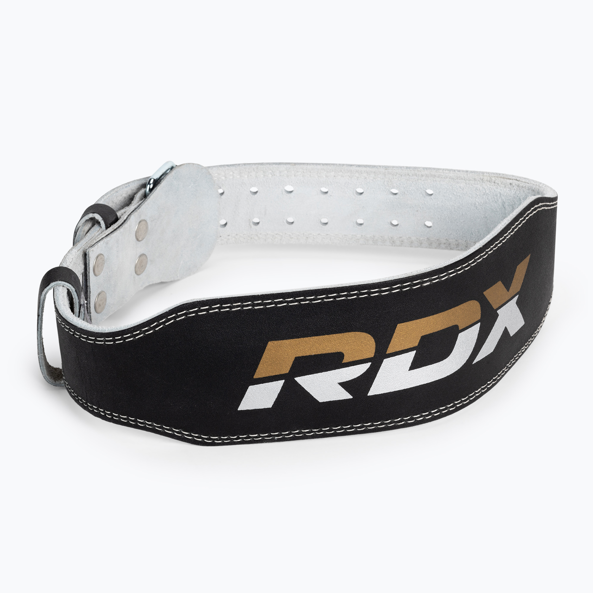 13%-kal olcsóbban.  RDX Belt 4" bőr súlyemelő öv fekete WBS-4RB. Méret: XL