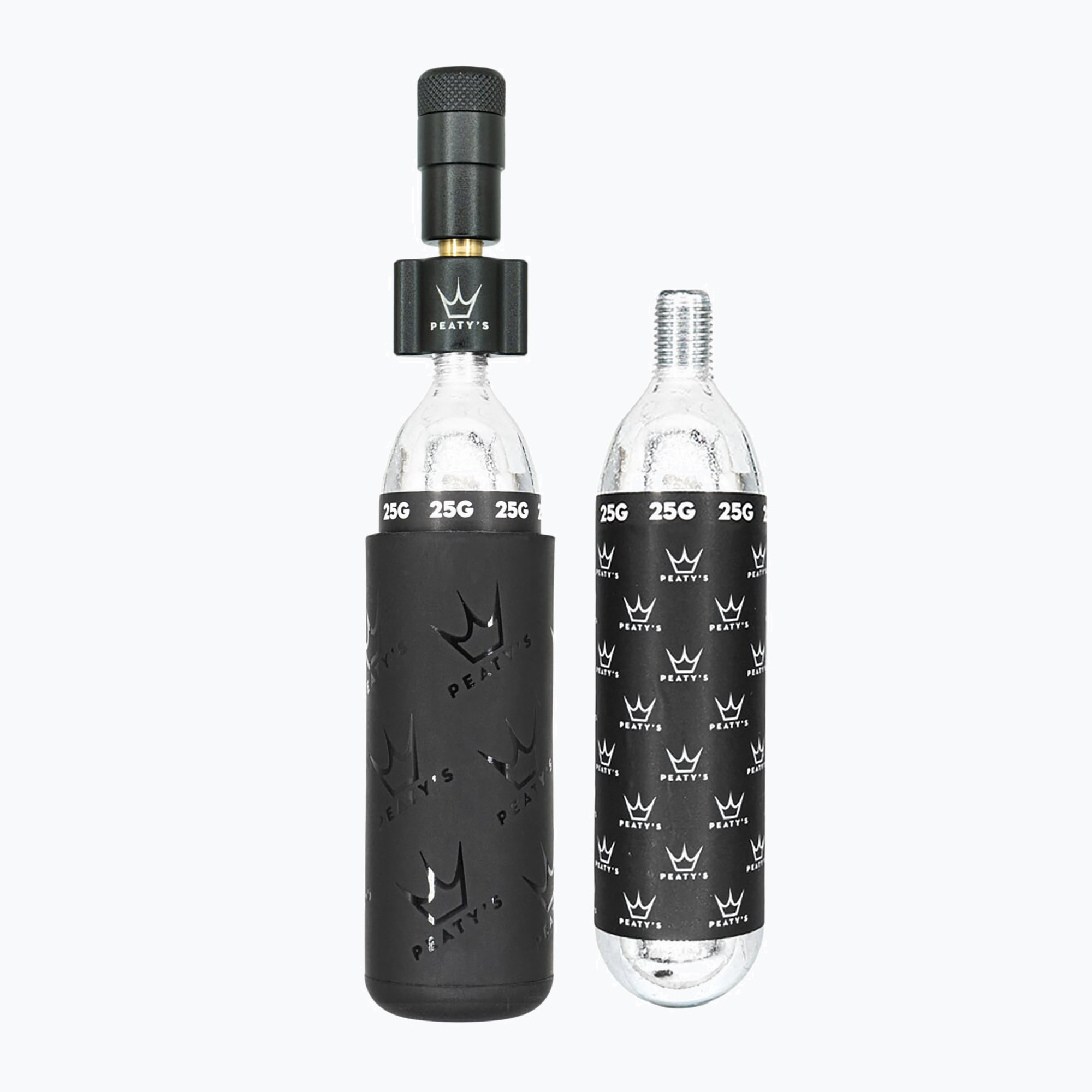 15%-kal olcsóbban.  kerékpárszivattyú Peaty's Holeshot + Naboje CO2 - MTB 25 g. Méret: OS