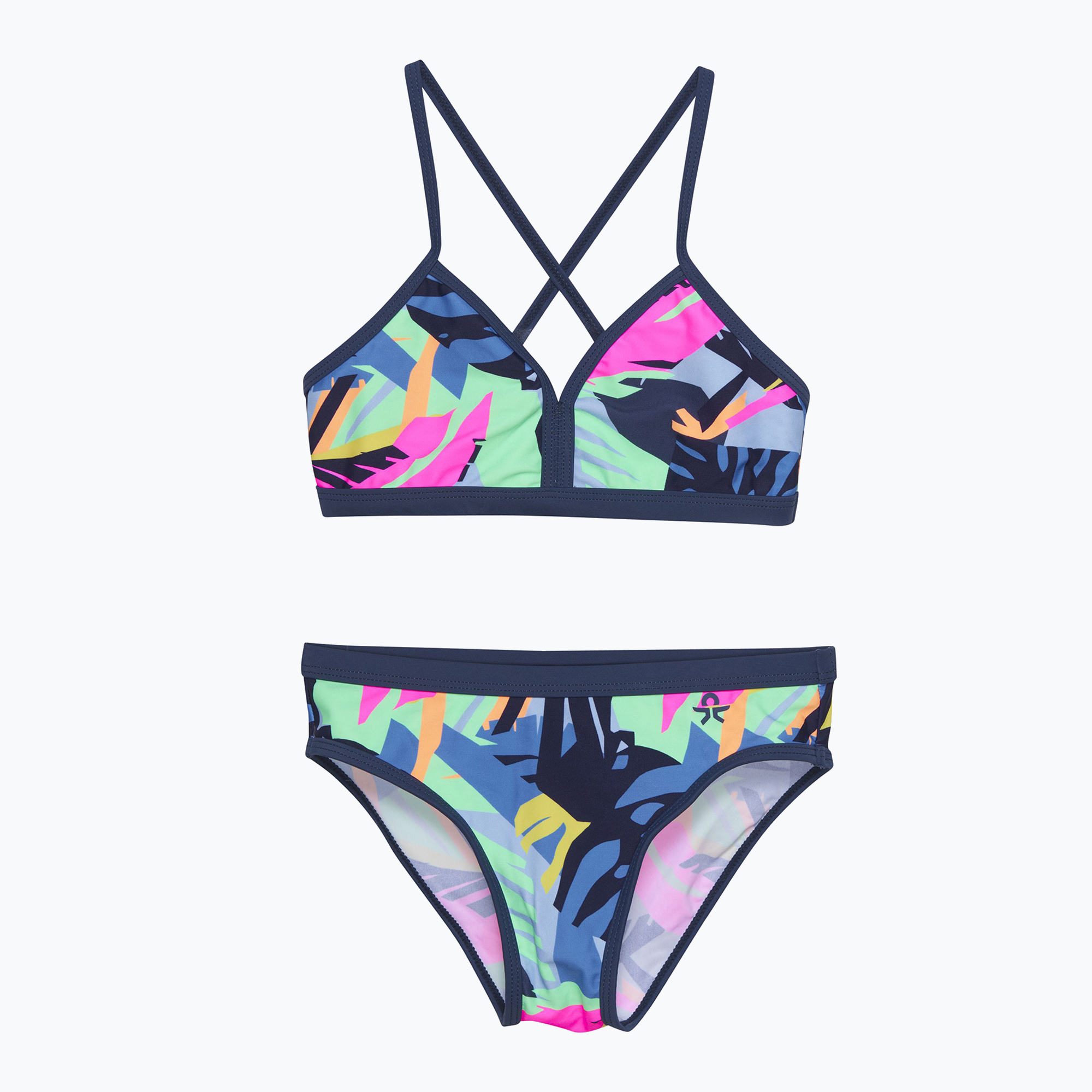 45%-kal olcsóbban.  Gyermek kétrészes fürdőruha Color Kids AOP Bikini kék CO7201177553. Méret: 104 cm