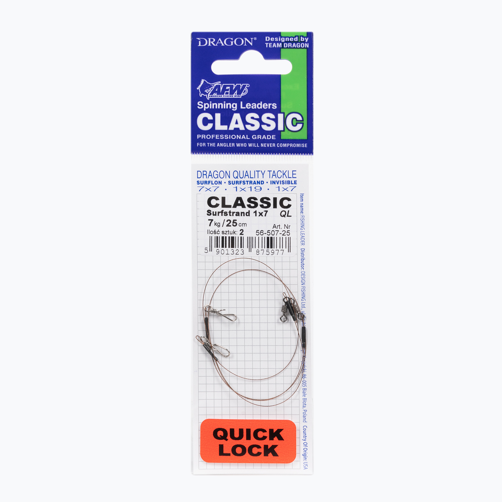 10%-kal olcsóbban.  Dragon Wire Quick Lock fonóelőke 1x7 2 db ezüst PDF-56-507-25. Méret: 35 cm / 9 kg