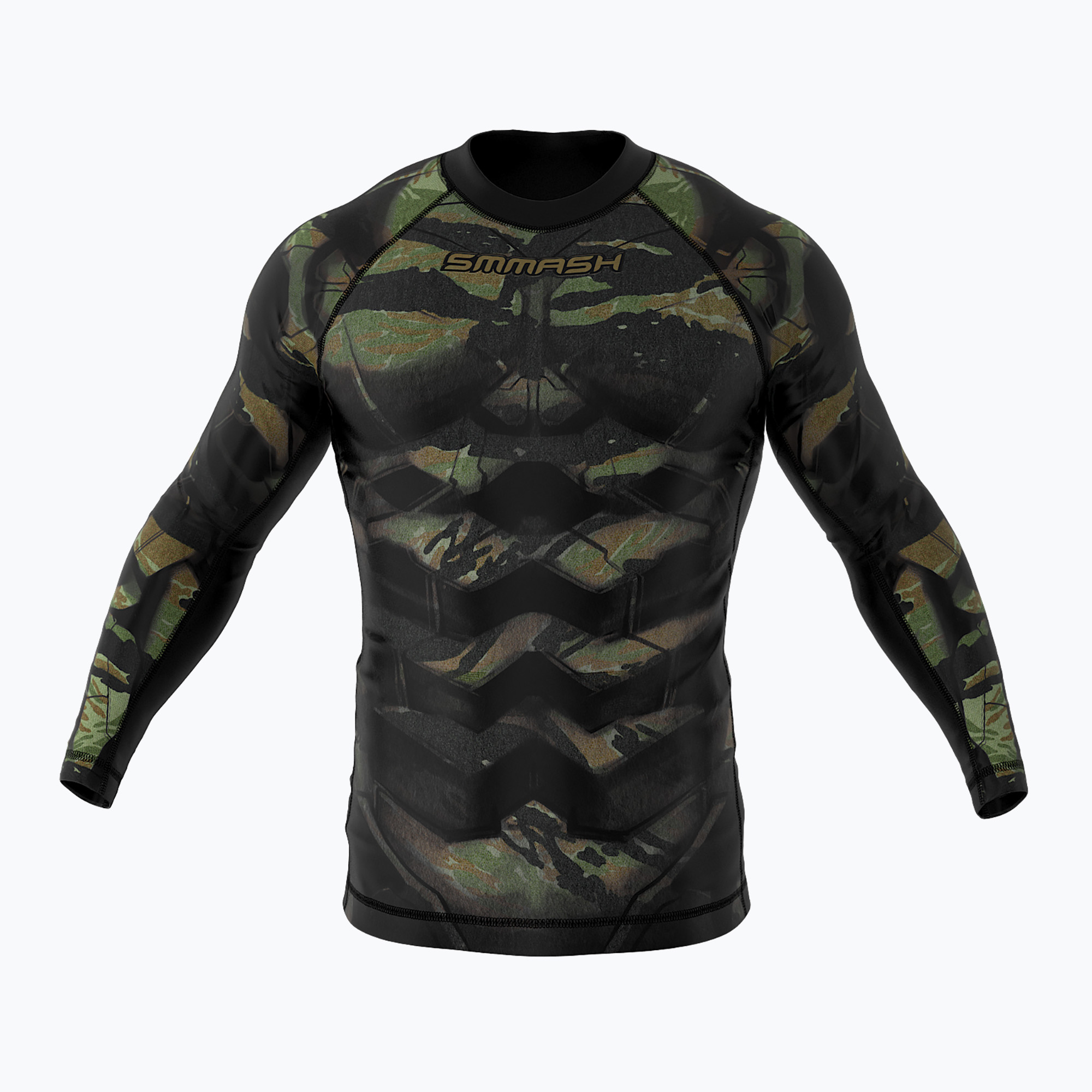 SMMASH Tiger Armour férfi hosszú ujjú mellény fekete-zöld RSO3. Méret: S