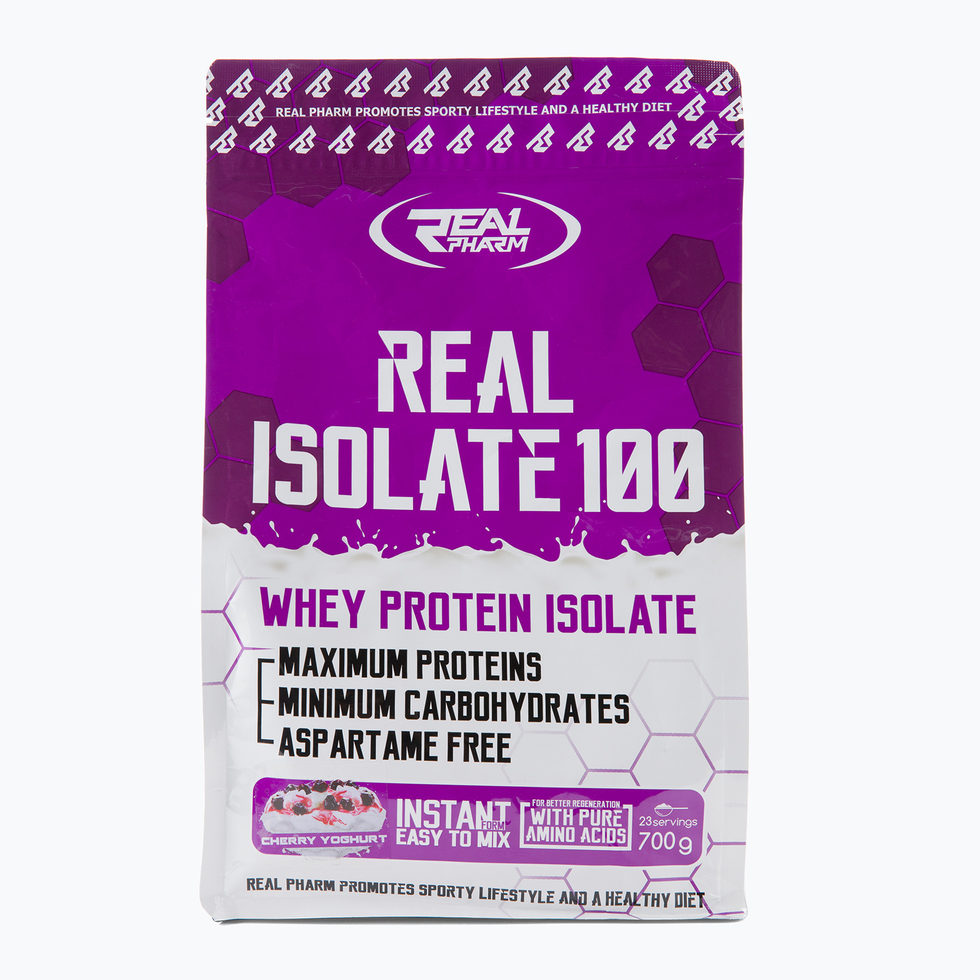 Real Pharm Real Isolate Protein 700g cseresznye-joghurt 706584. Méret: 700 g