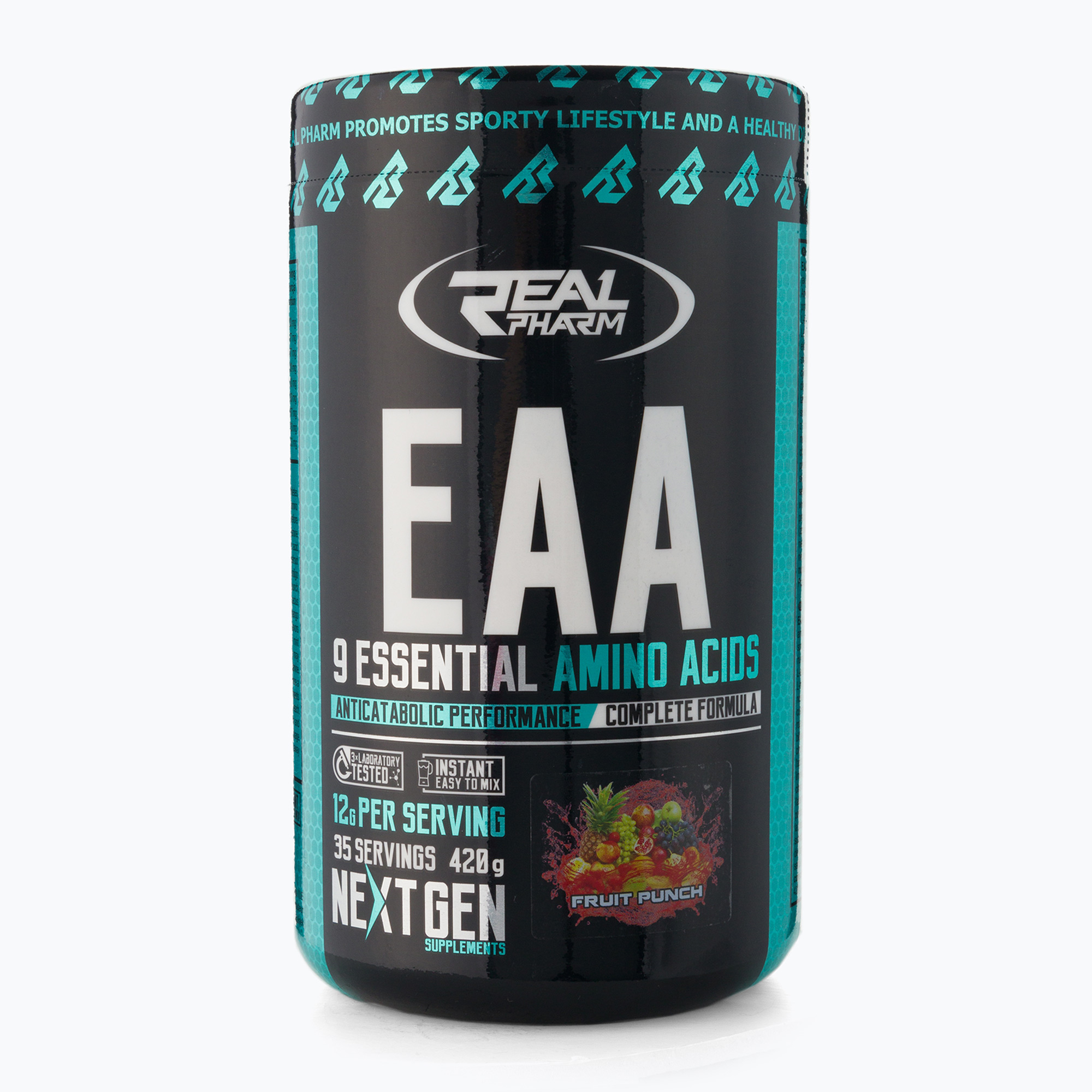 EAA Real Pharm aminosavak 420g gyümölcspuncs 708625. Méret: 420 g