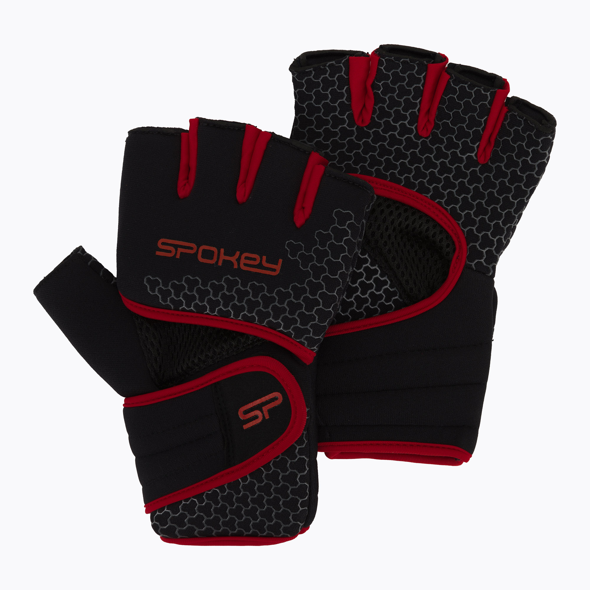 29%-kal olcsóbban.  Fitness kesztyű Spokey Lava fekete-piros 928974. Méret: S