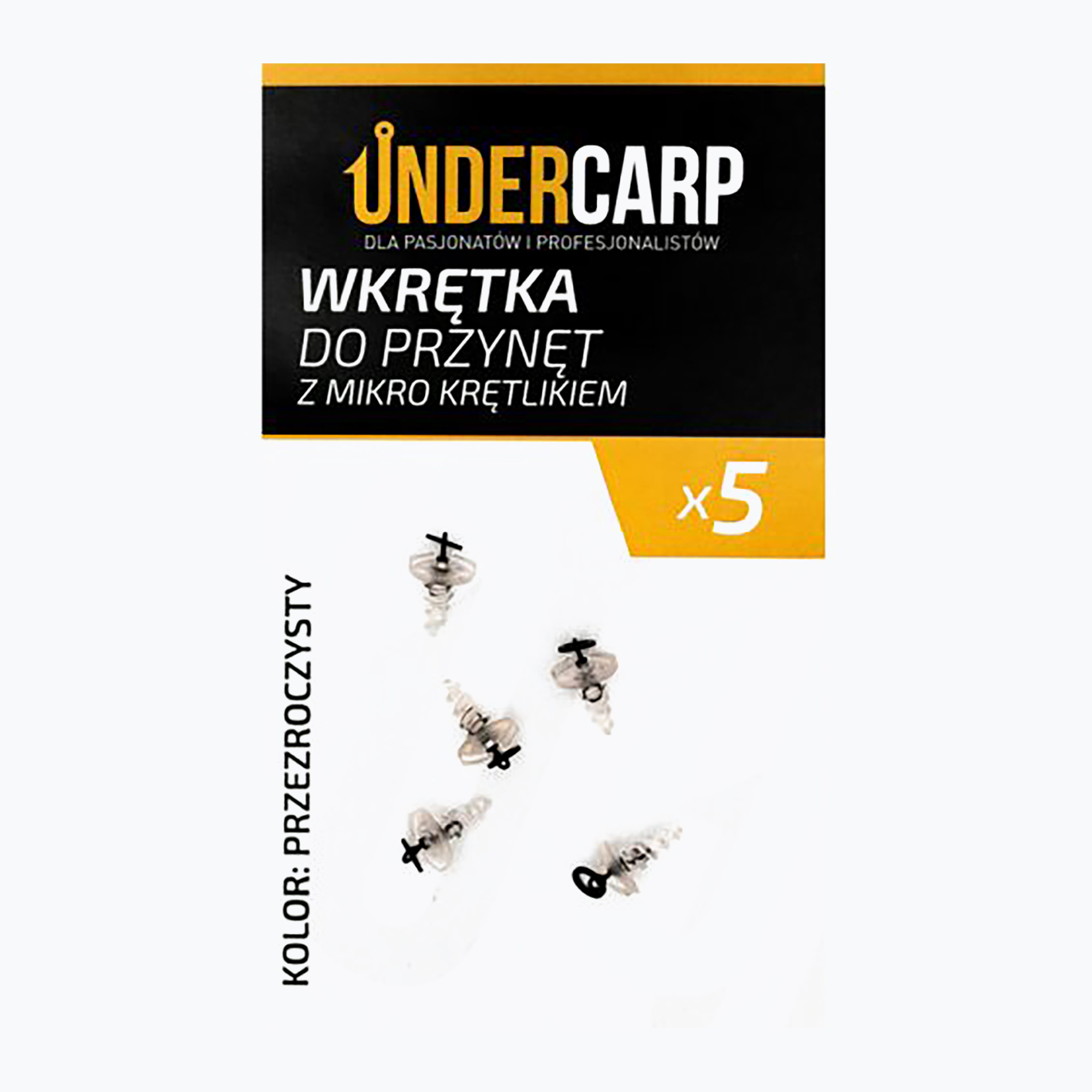 UNDERCARP csali csavar mikro forgócsavarral átlátszó UC266. Méret: OS