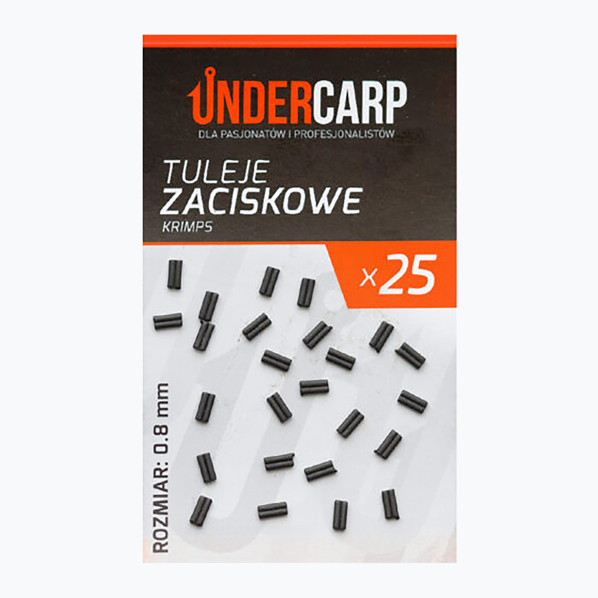 15%-kal olcsóbban.  UNDERCARP Krimps pontyos perselyek krimpelés fekete UC429. Méret: 0.6 mm