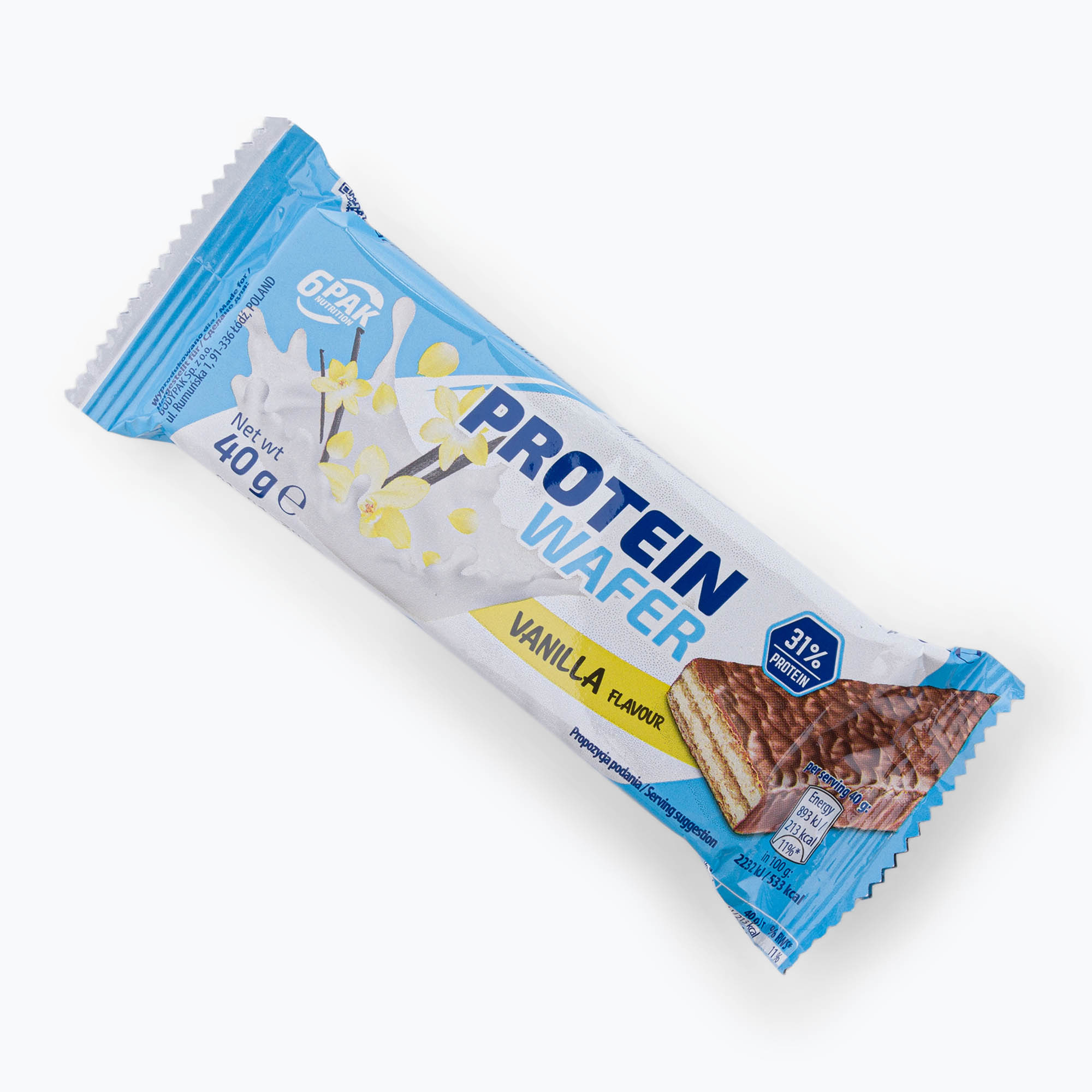 Protein szelet 6PAK Protein Wafer 40g vanília PAK/073. Méret: 40 g