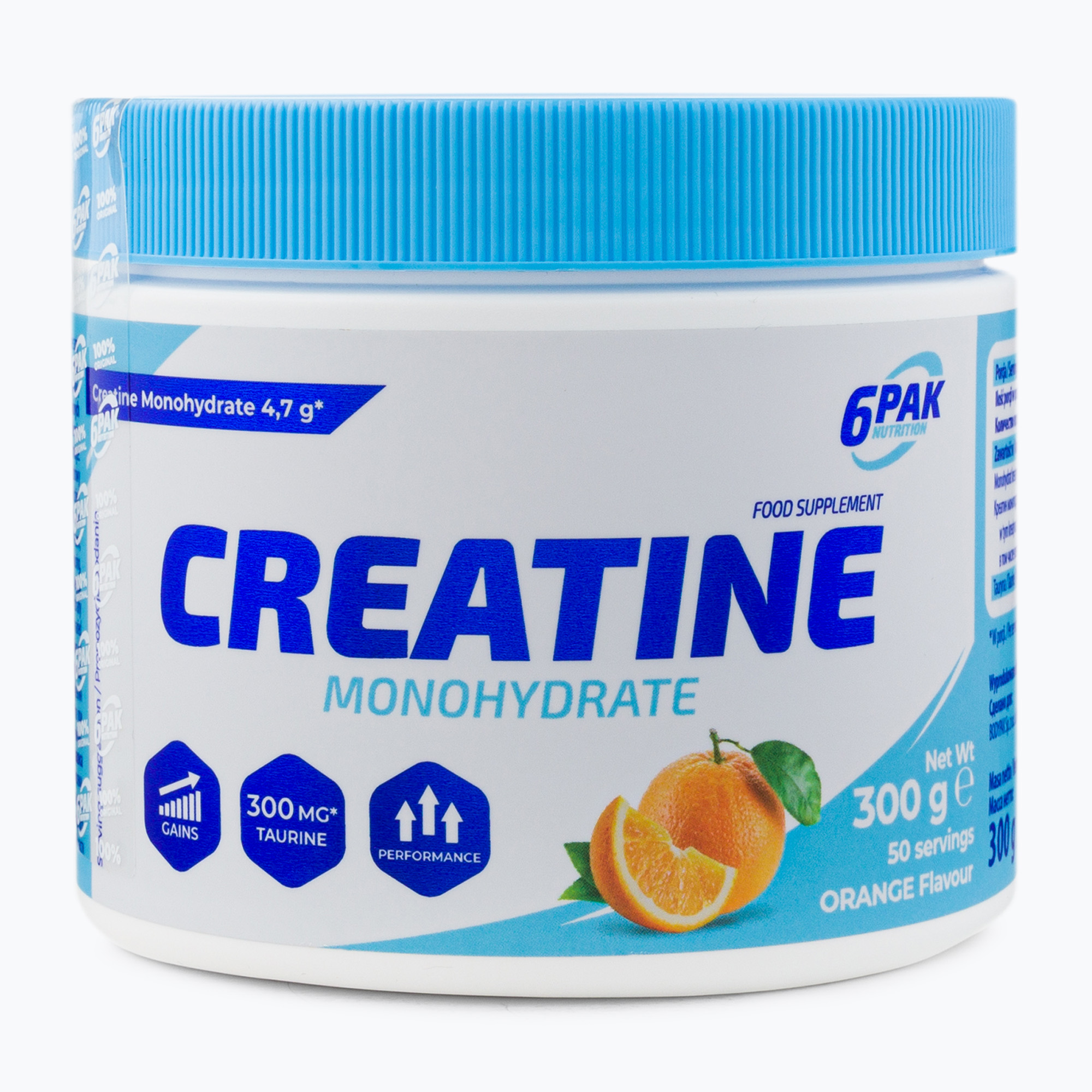 Kreatin monohidrát 6PAK kreatin 300g narancssárga PAK/243. Méret: 300 g