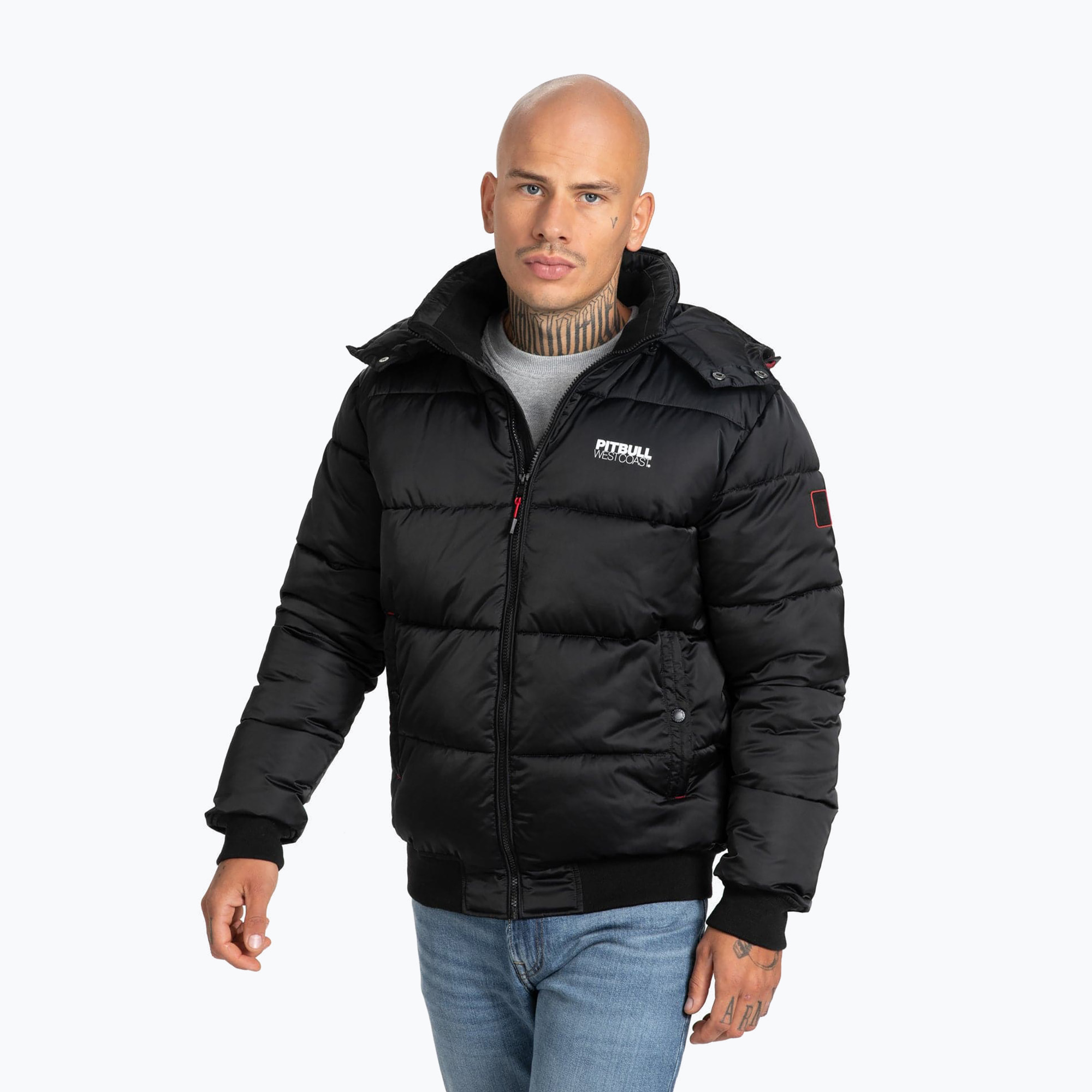 Férfi téli kabát Pitbull West Coast Padded Hooded Walpen black. Méret: M