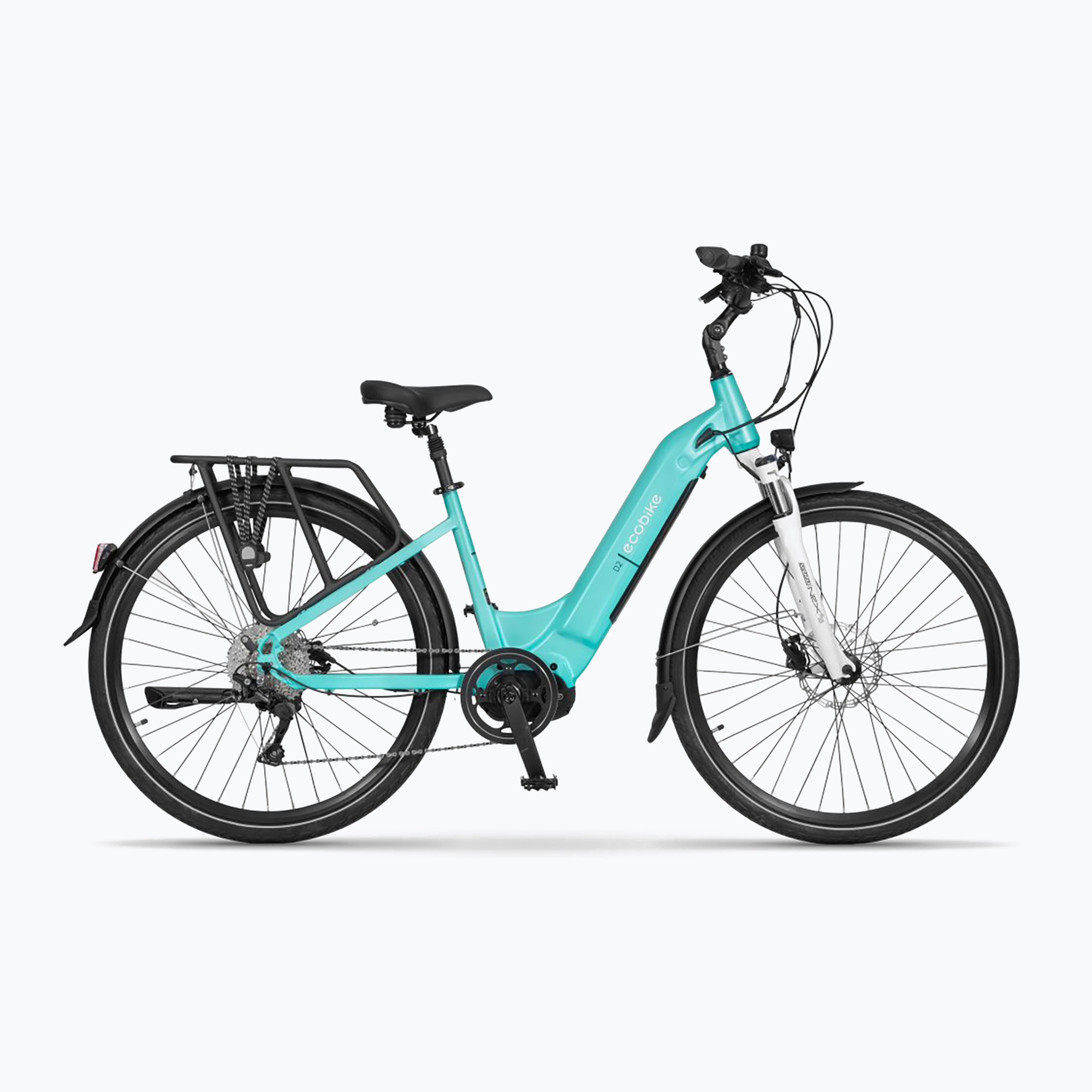 15%-kal olcsóbban.  EcoBike D2 City/14Ah Smart BMS elektromos kerékpár kék 1010318. Méret: 17"