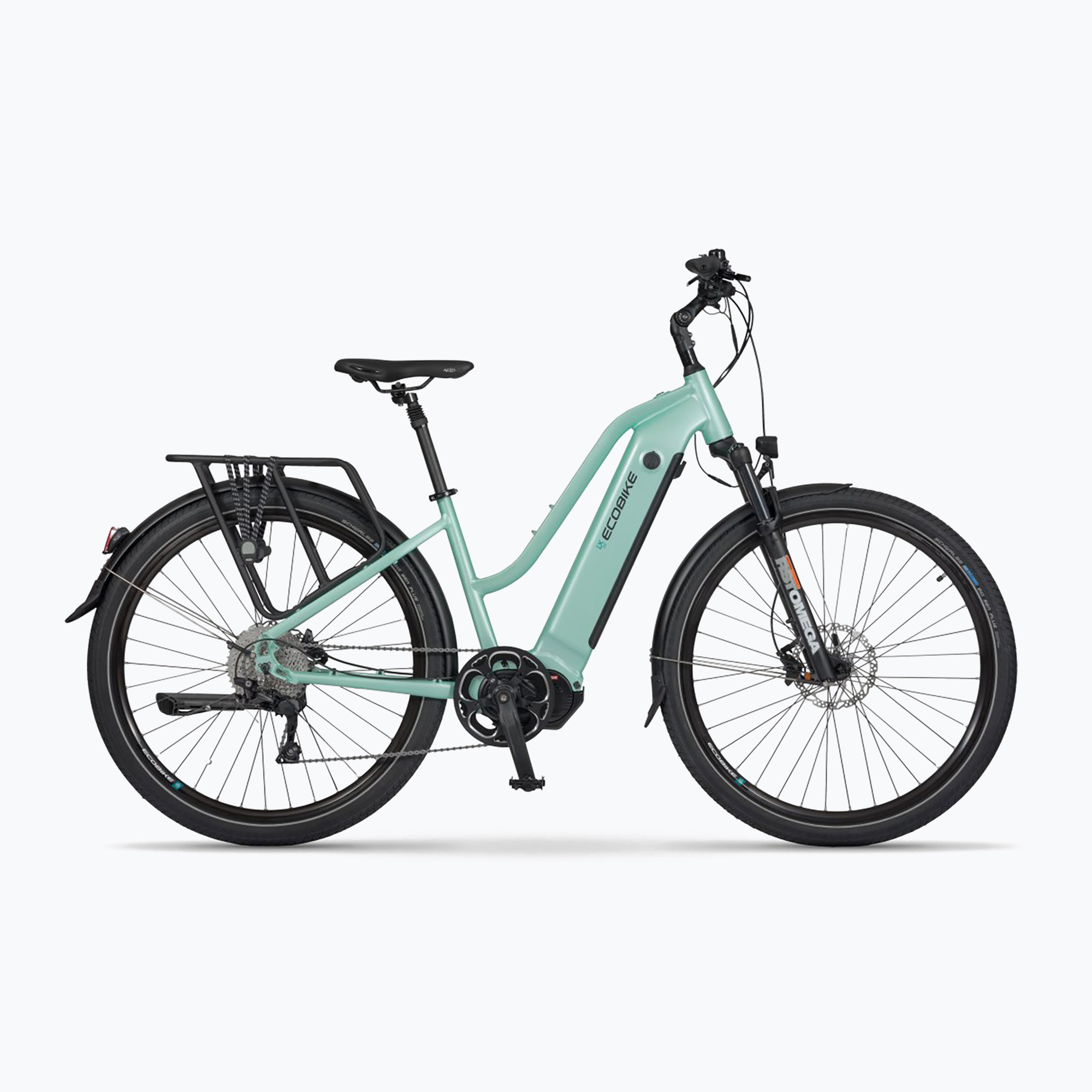 10%-kal olcsóbban.  Női elektromos kerékpár EcoBike LX 500/X500 17.5Ah LG zöld 1010316. Méret: 19"
