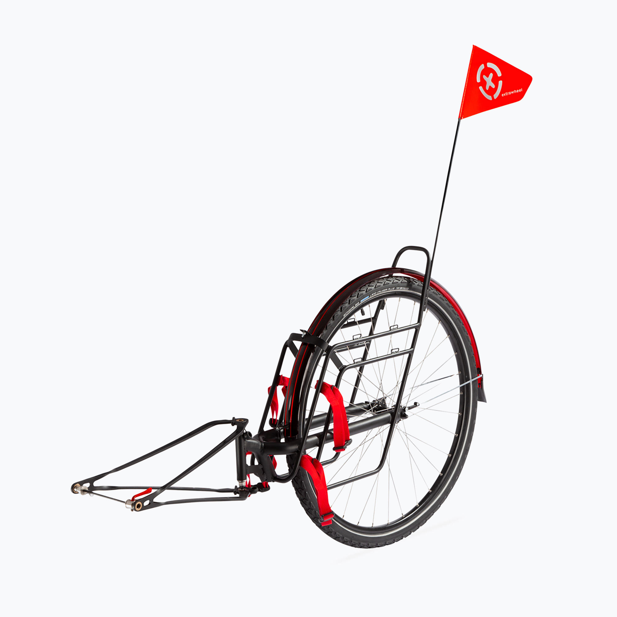15%-kal olcsóbban.  Extrawheel Voyager kerékpár utánfutó fekete PRO E0033. Méret: 28"