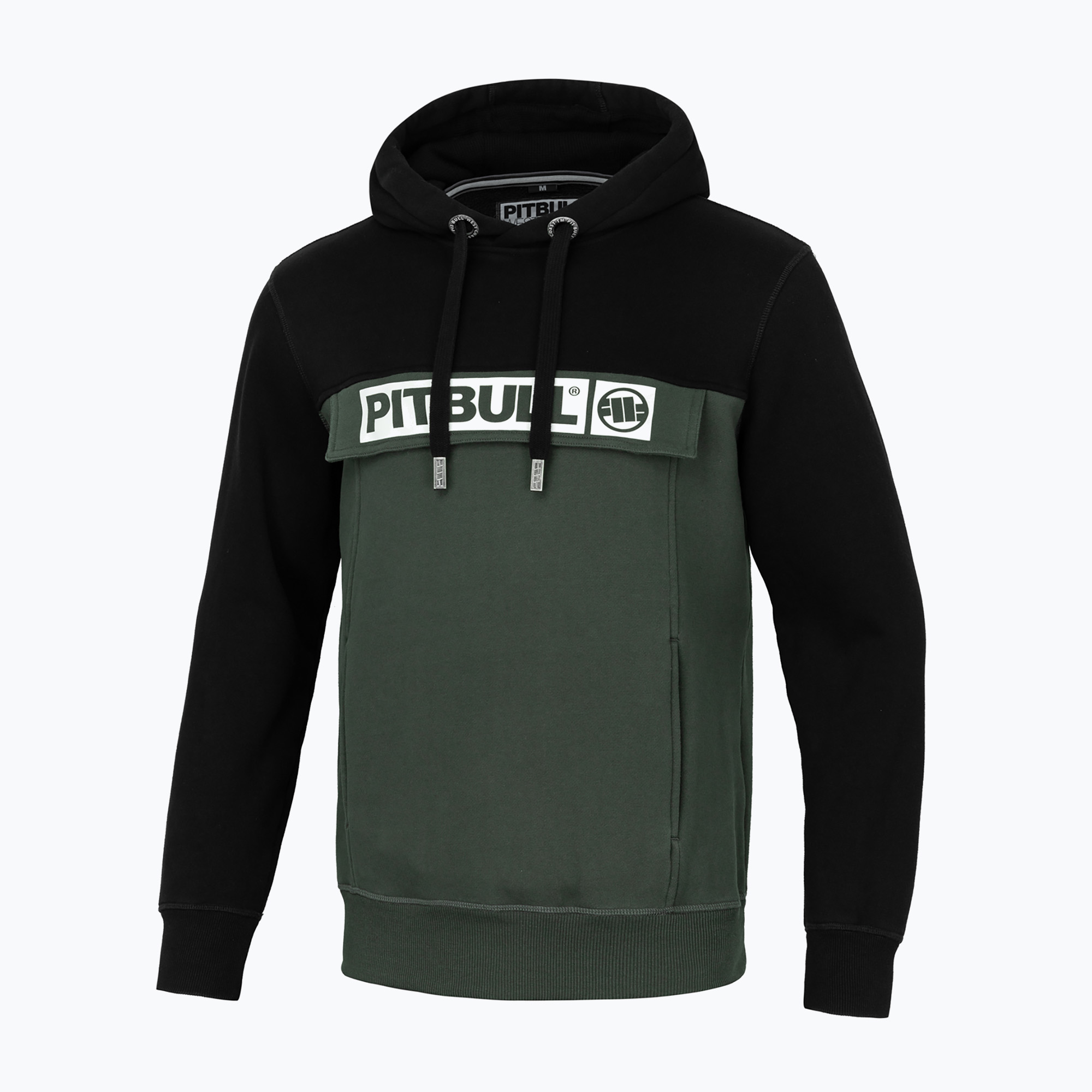 15%-kal olcsóbban.  Férfi Pitbull West Coast Hilltop 2 kapucnis pulóver fekete/oliva színben. Méret: M