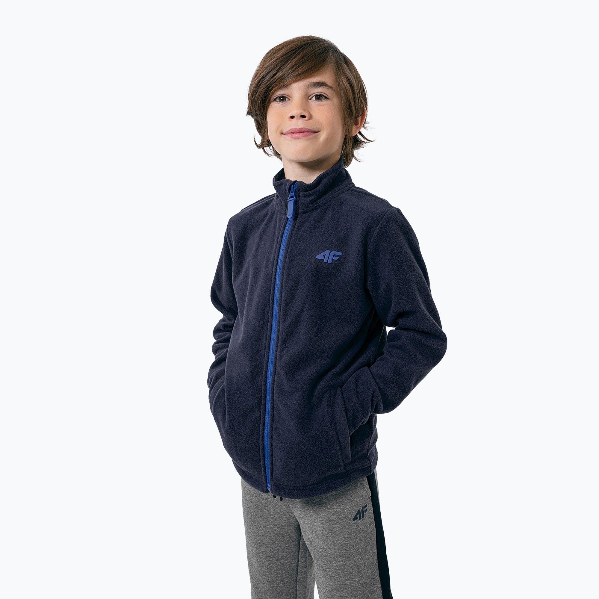 29%-kal olcsóbban.  Gyermek 4F fleece pulóver sötétkék HJZ22-JPLM001. Méret: 158