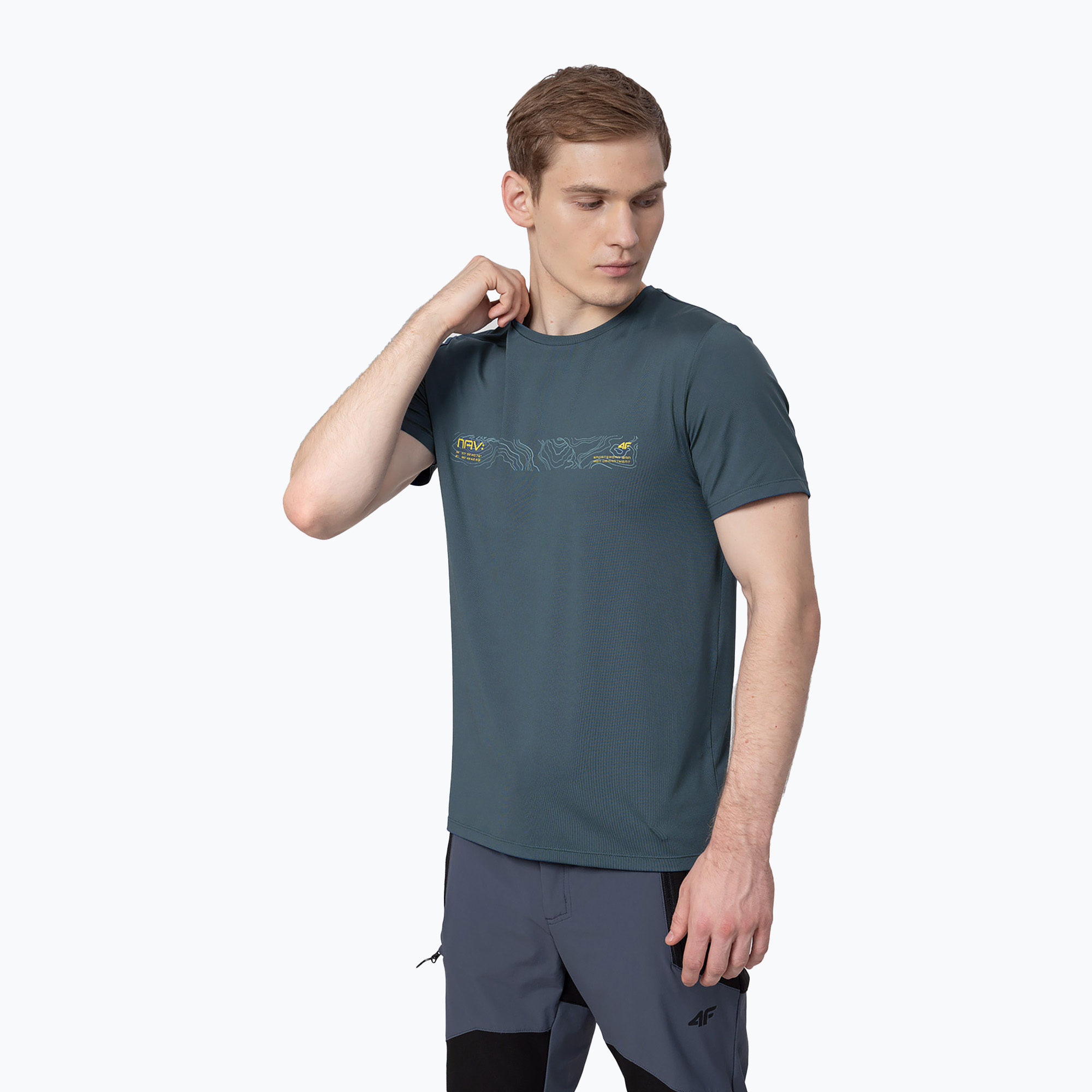 30%-kal olcsóbban.  Férfi 4F trekking póló tengerészkék H4Z22-TSM019. Méret: S