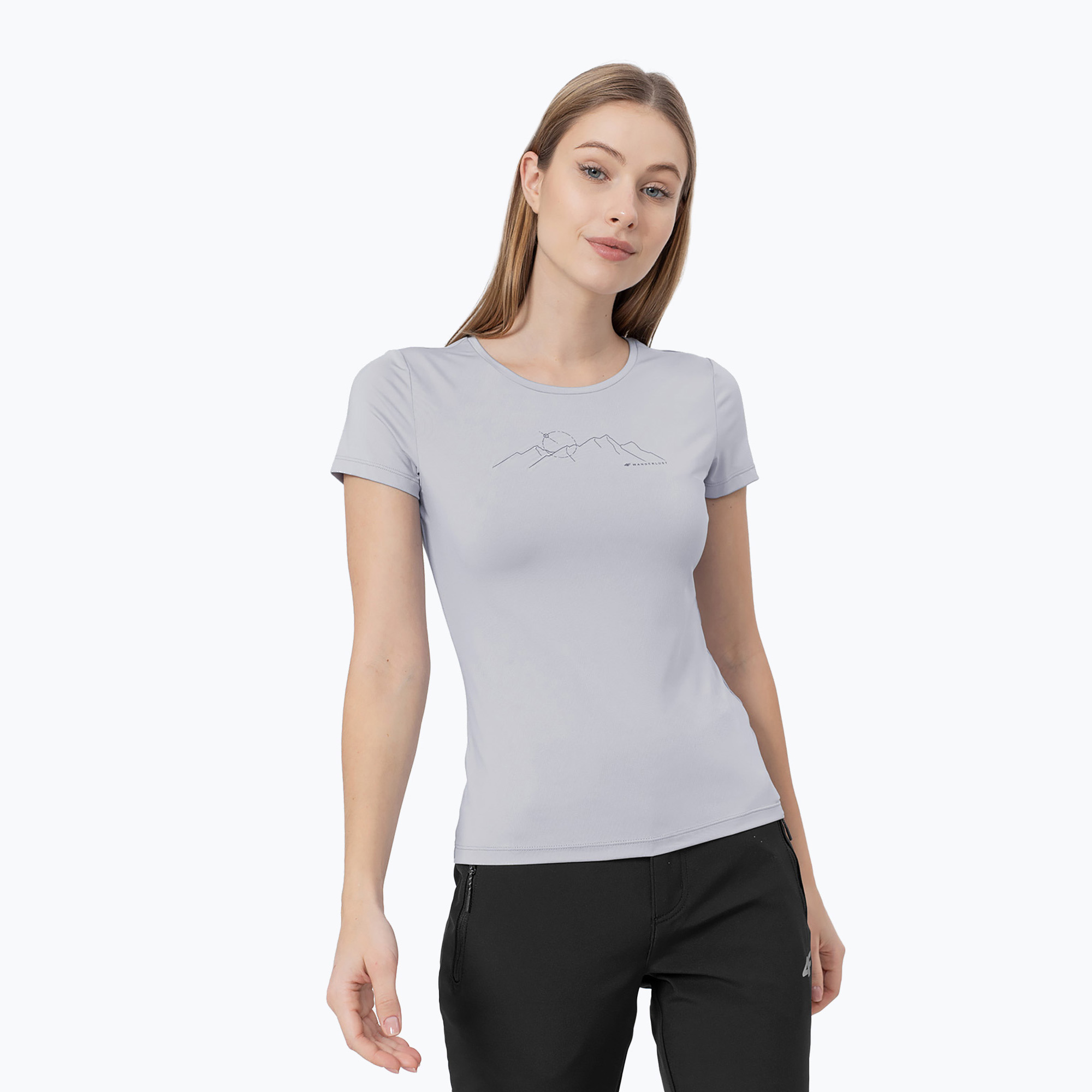 28%-kal olcsóbban.  Női trekking póló 4F kék H4Z22-TSD016. Méret: XS