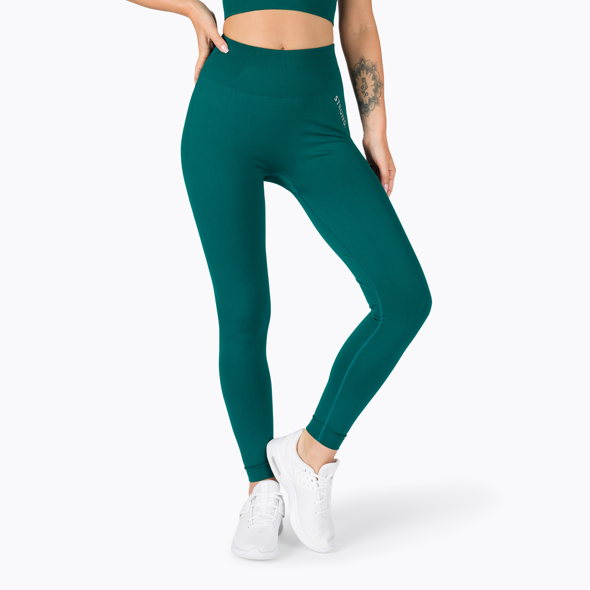 27%-kal olcsóbban.  Női varrás nélküli leggings STRONG POINT Shape & Comfort Push Up zöld 1131. Méret: XS-S