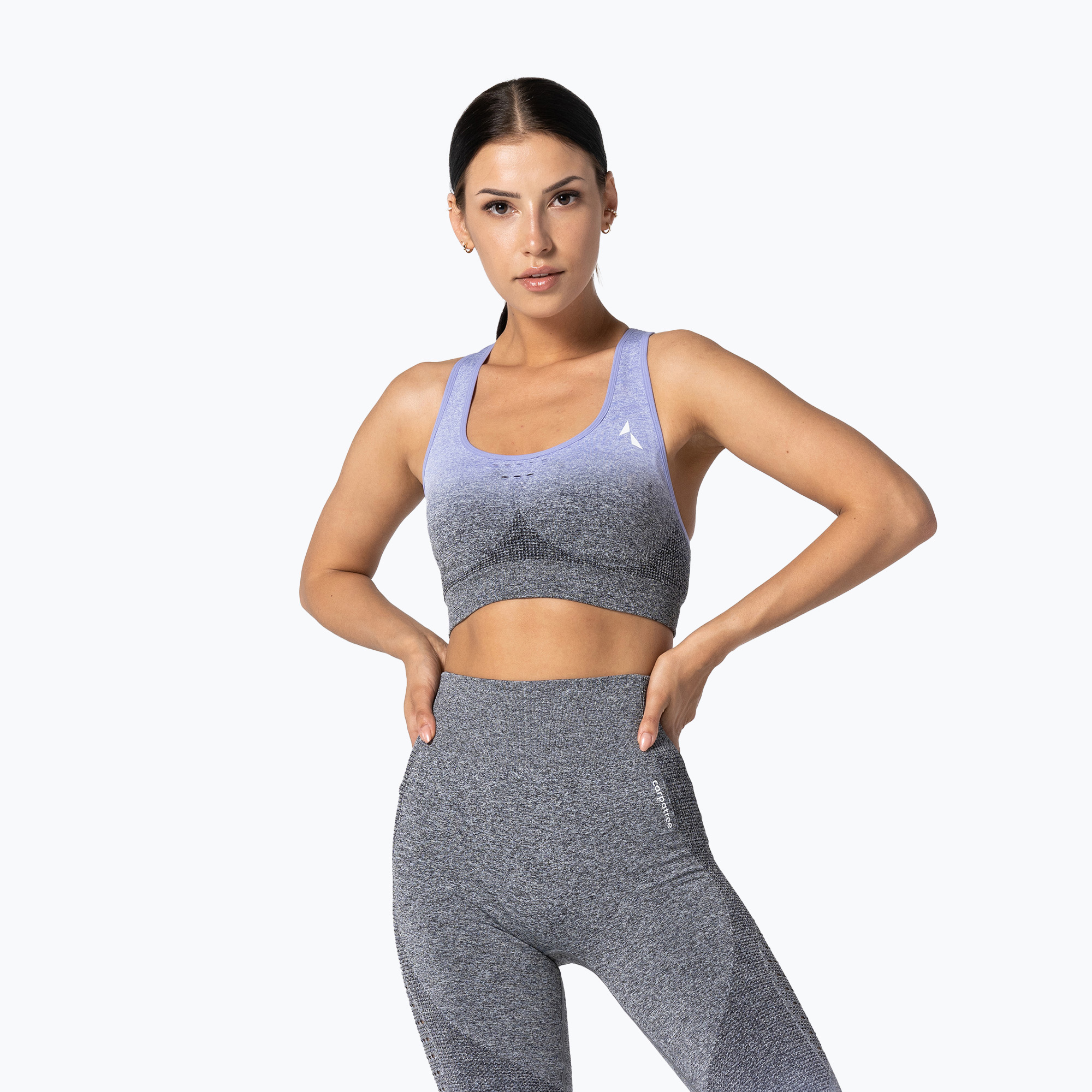 60%-kal olcsóbban.  Carpatree Phase Seamless lila-szürke fitness melltartó CP-PSB-PG. Méret: S