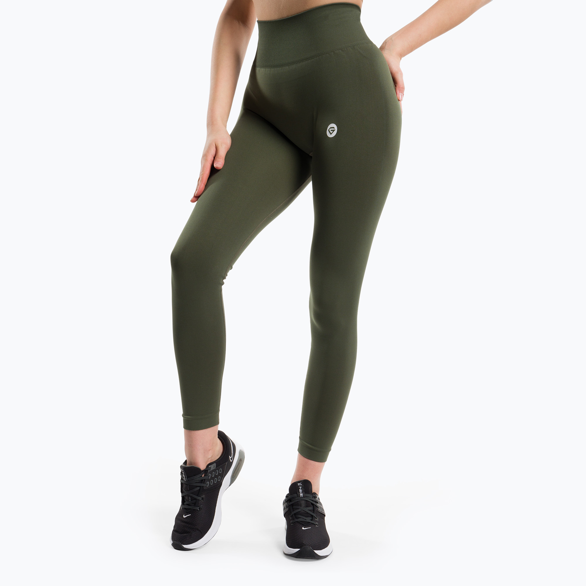 15%-kal olcsóbban.  Női edző leggings Gym Glamour Flexible Khaki 430. Méret: S
