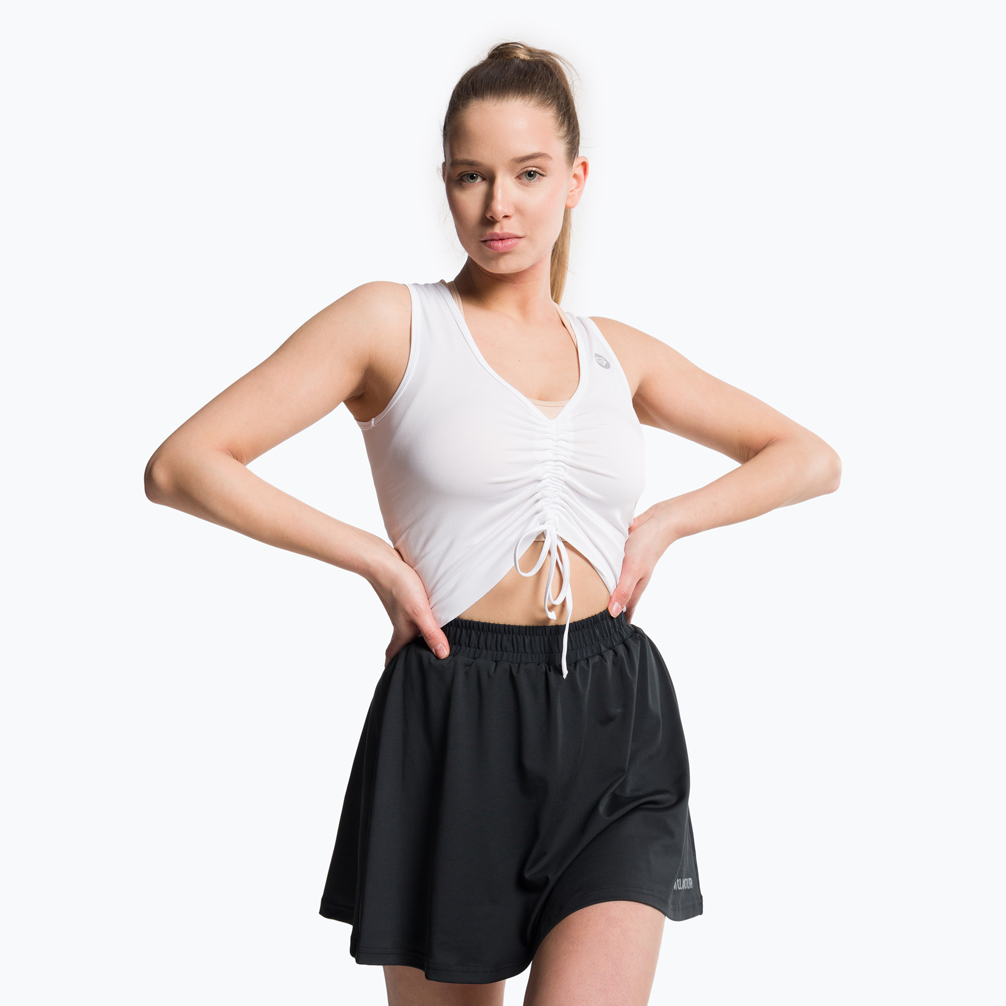 15%-kal olcsóbban.  Női edzés felső Gym Glamour Pull-on Fehér 446. Méret: M