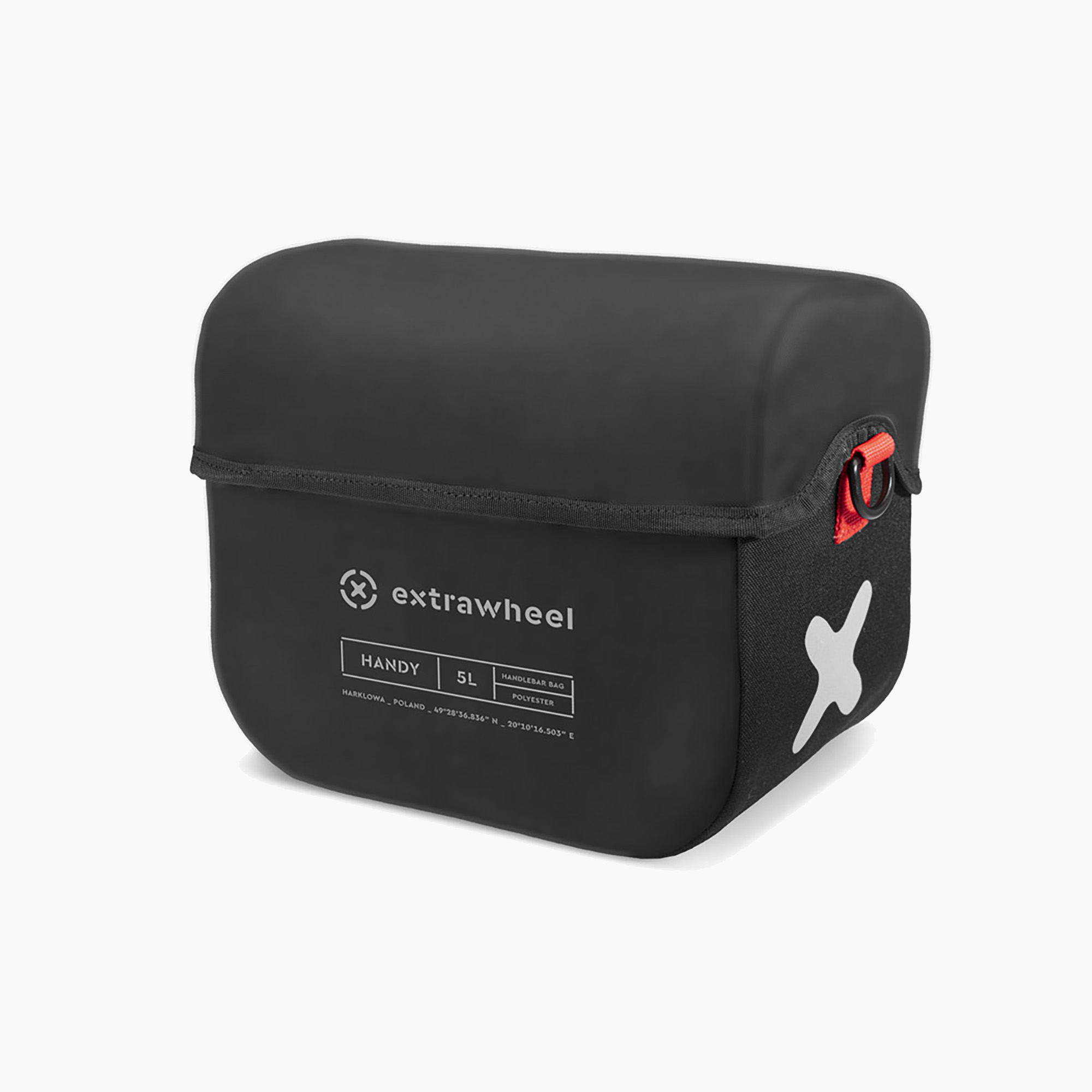 Extrawheel Handy 5L kerékpár kormánytáska fekete E0156. Méret: 5 l