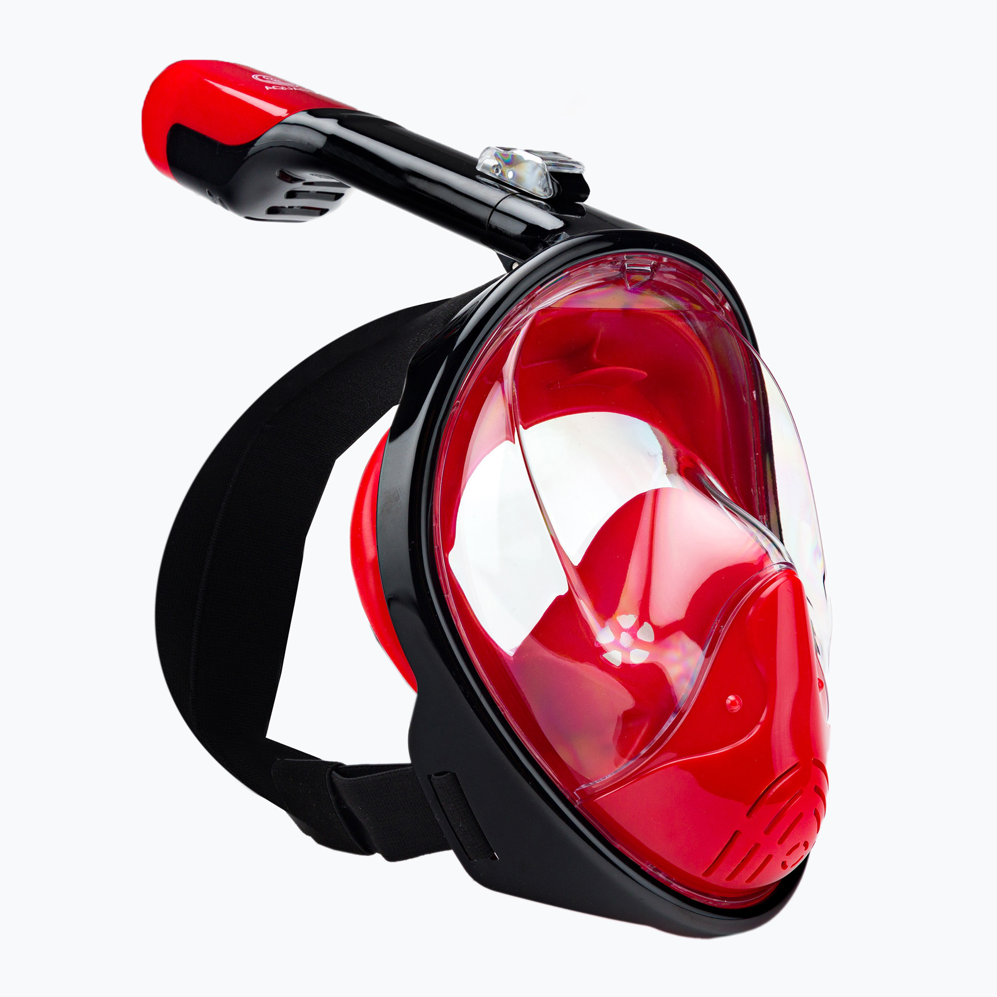 20%-kal olcsóbban.  AQUASTIC piros teljes arcú snorkeling maszk SMA-01SC. Méret: L-XL