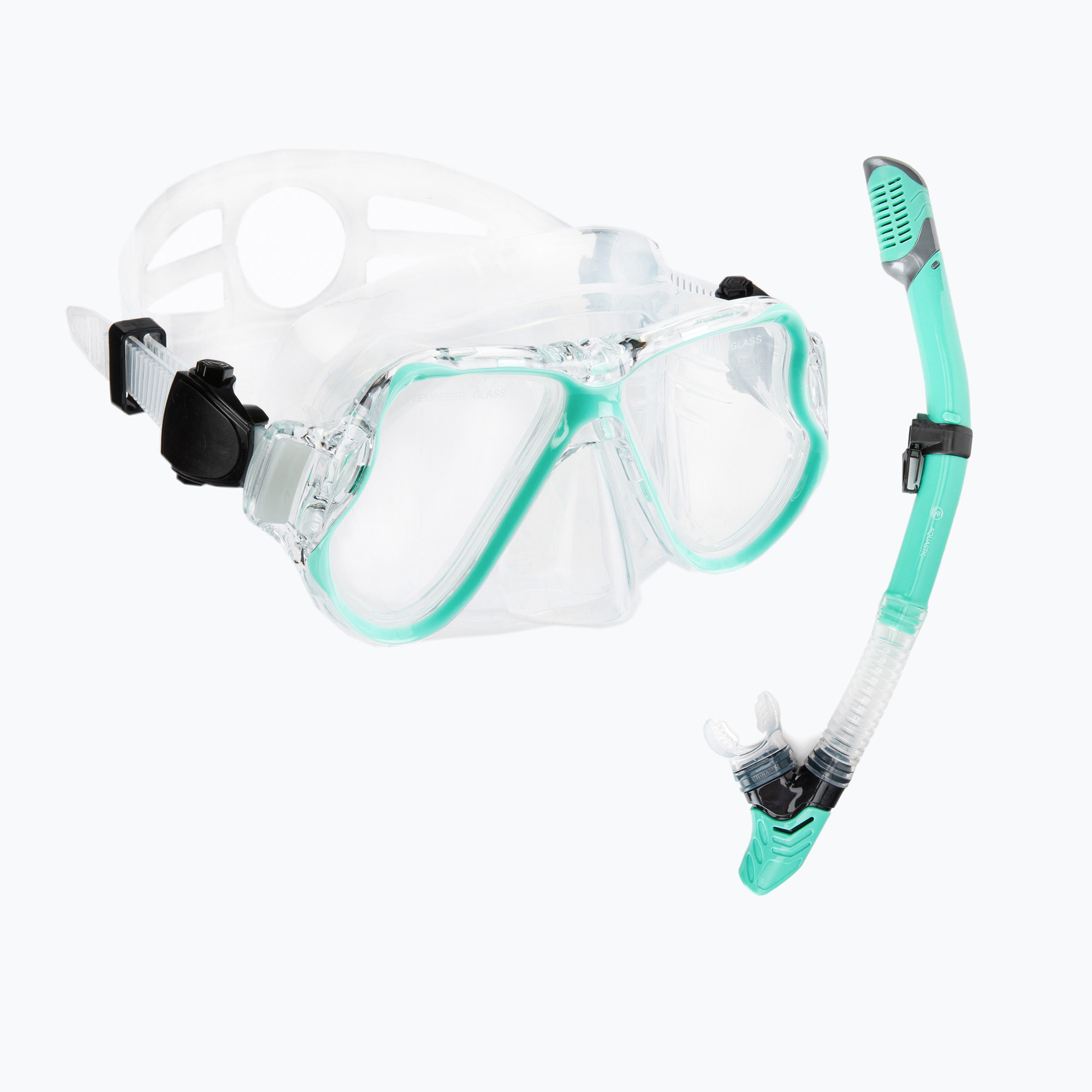 15%-kal olcsóbban.  AQUASTIC kék snorkeling szett Maszk + Pipa MSA-01N. Méret: OS