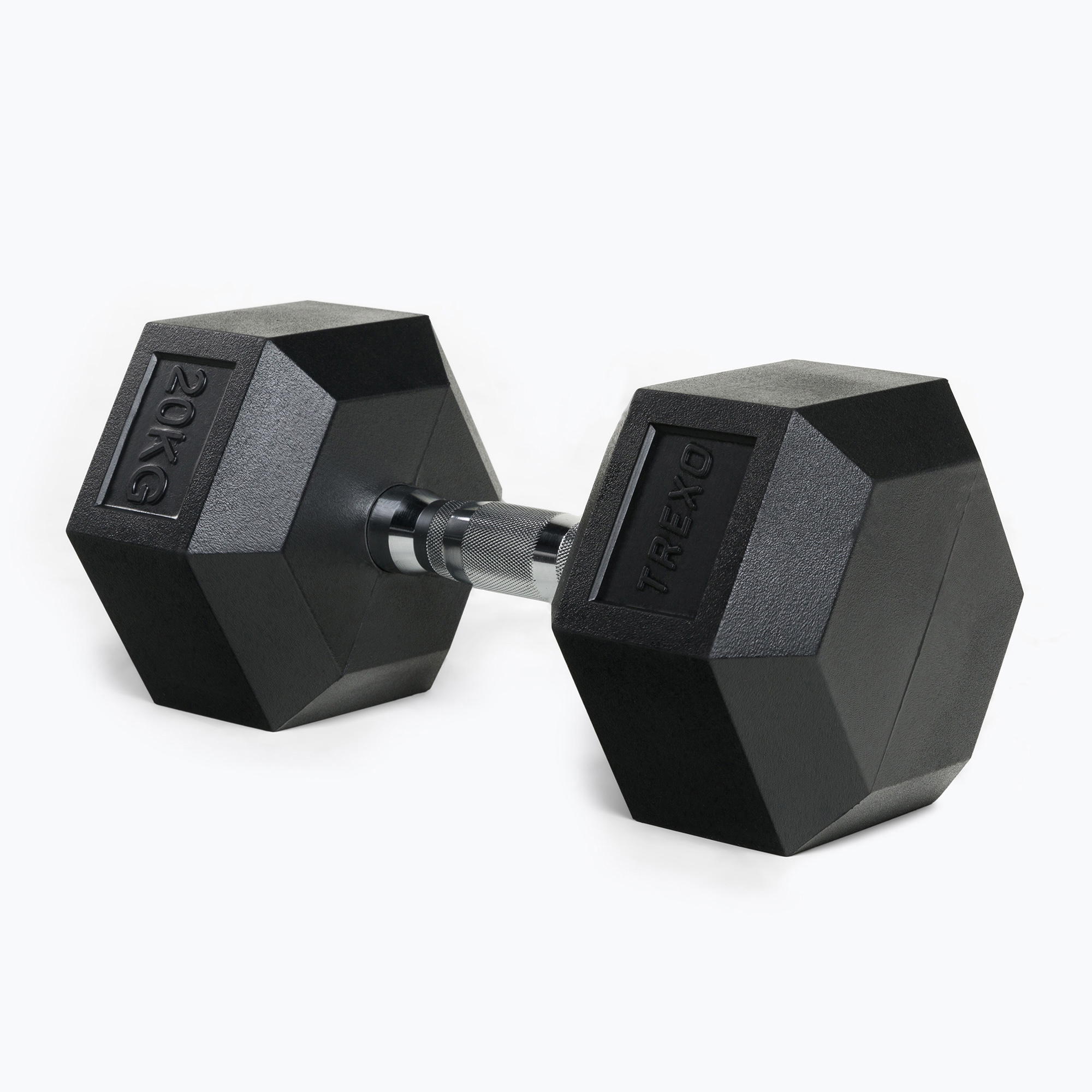 21%-kal olcsóbban.  TREXO Hex gumírozott súlyzó 20 kg HXD200. Méret: 20 kg