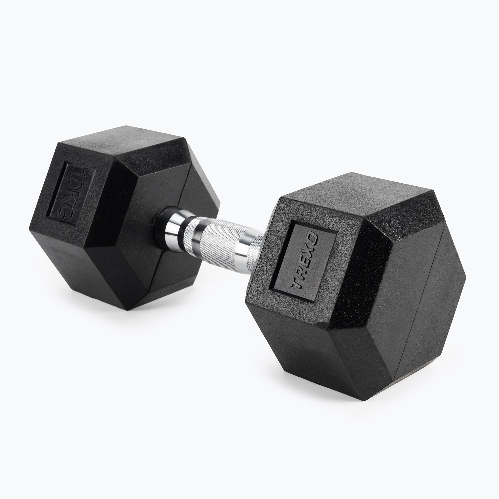 18%-kal olcsóbban.  TREXO Hex gumírozott súlyzó 10 kg HXD100. Méret: 10 kg