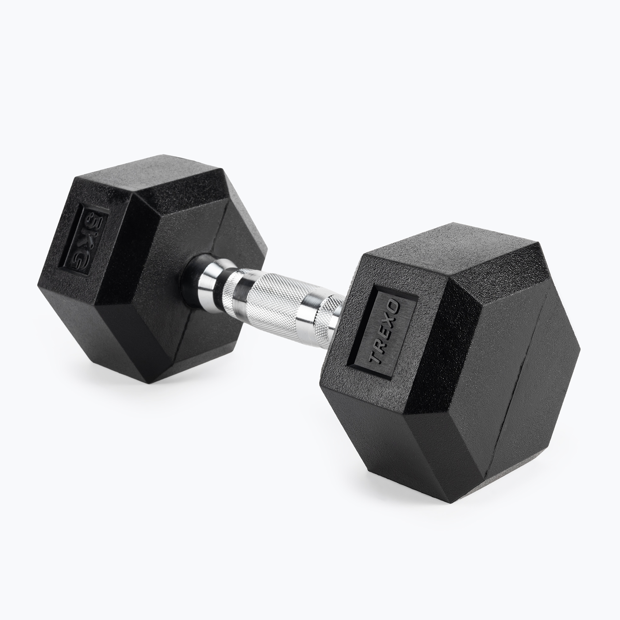 22%-kal olcsóbban.  TREXO Hex gumírozott súlyzó 5 kg HXD50. Méret: 5 kg