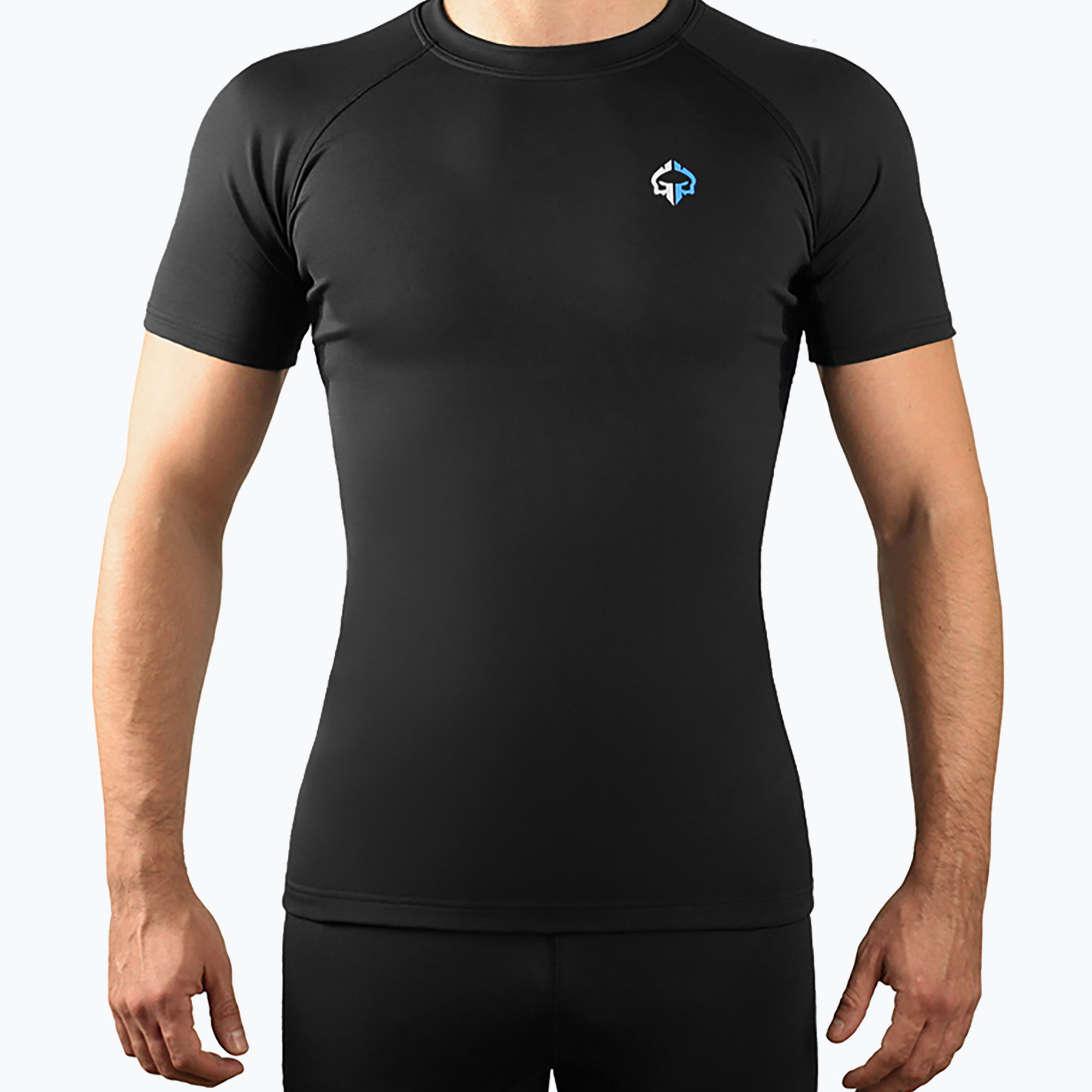 Férfi Ground Game Essential rashguard fekete 22RASHESLOGOSS. Méret: S