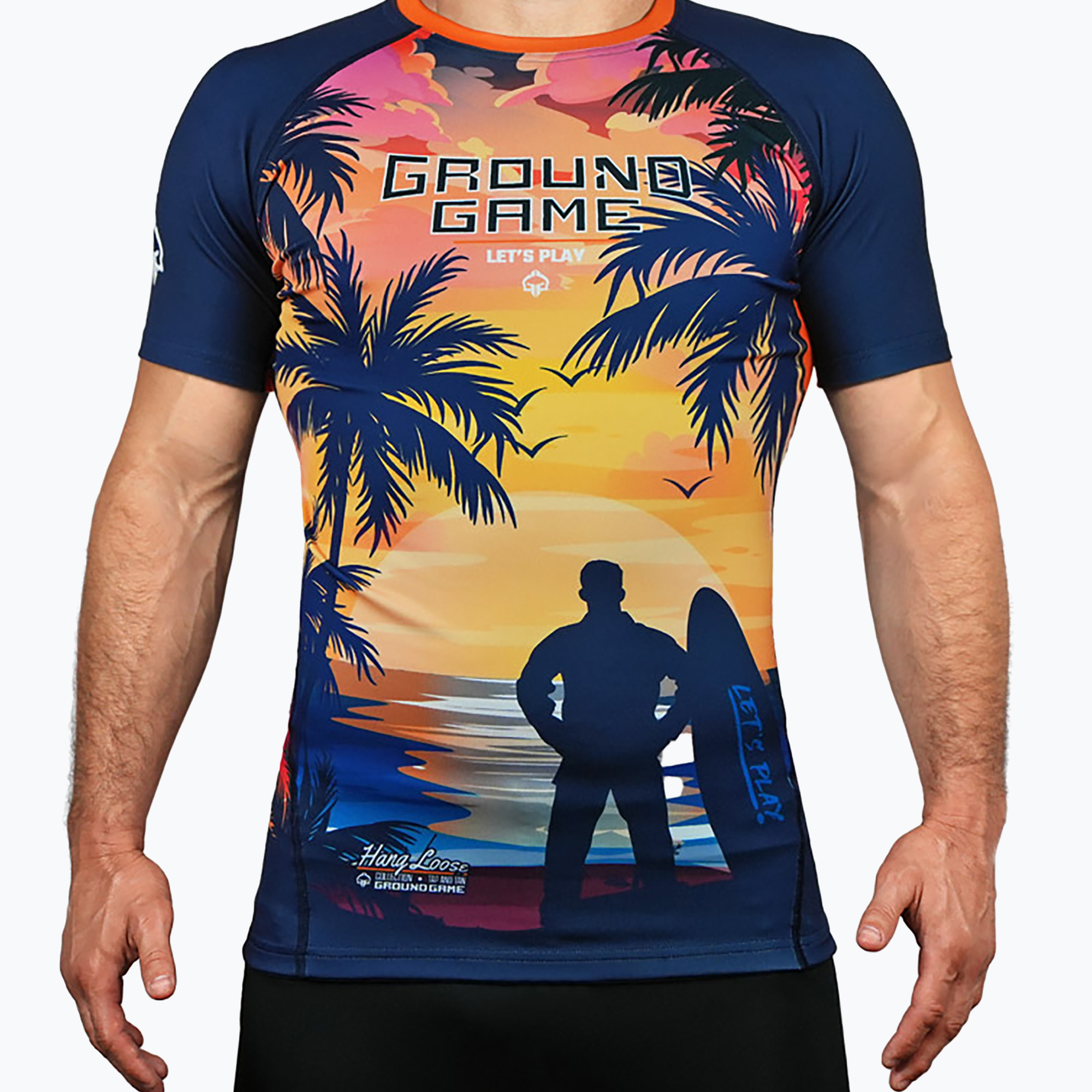 Férfi Ground Game Rashguard Hang Loose több színű. Méret: S