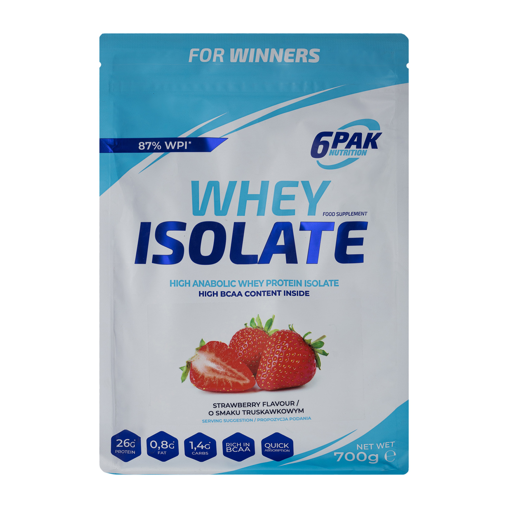Tejsavó 6PAK izolátum 700g eper PAK/049#TRUSK. Méret: 700 g