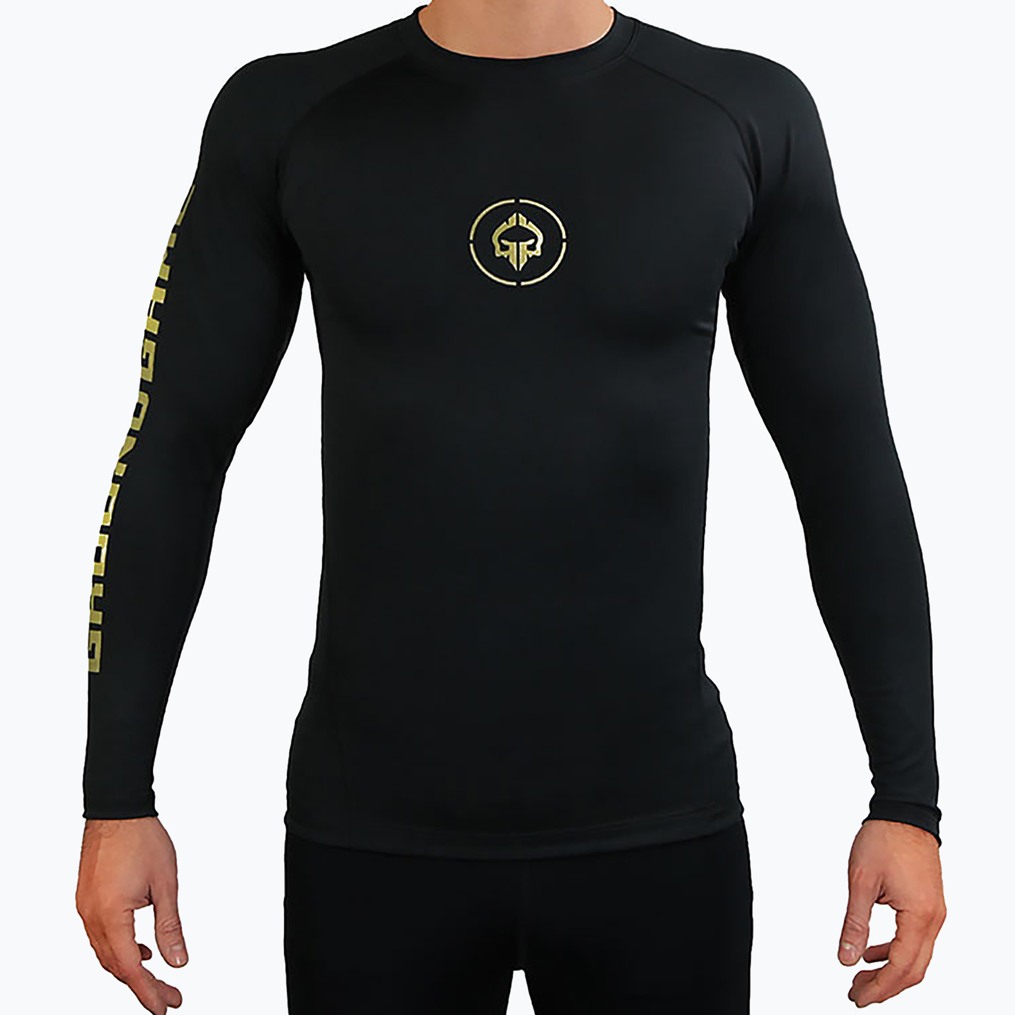 Férfi Rashguard Ground Game Athletic Gold hosszú ujjú fekete RASHATHGOLDLSS RASHATHGOLDLSS. Méret: L