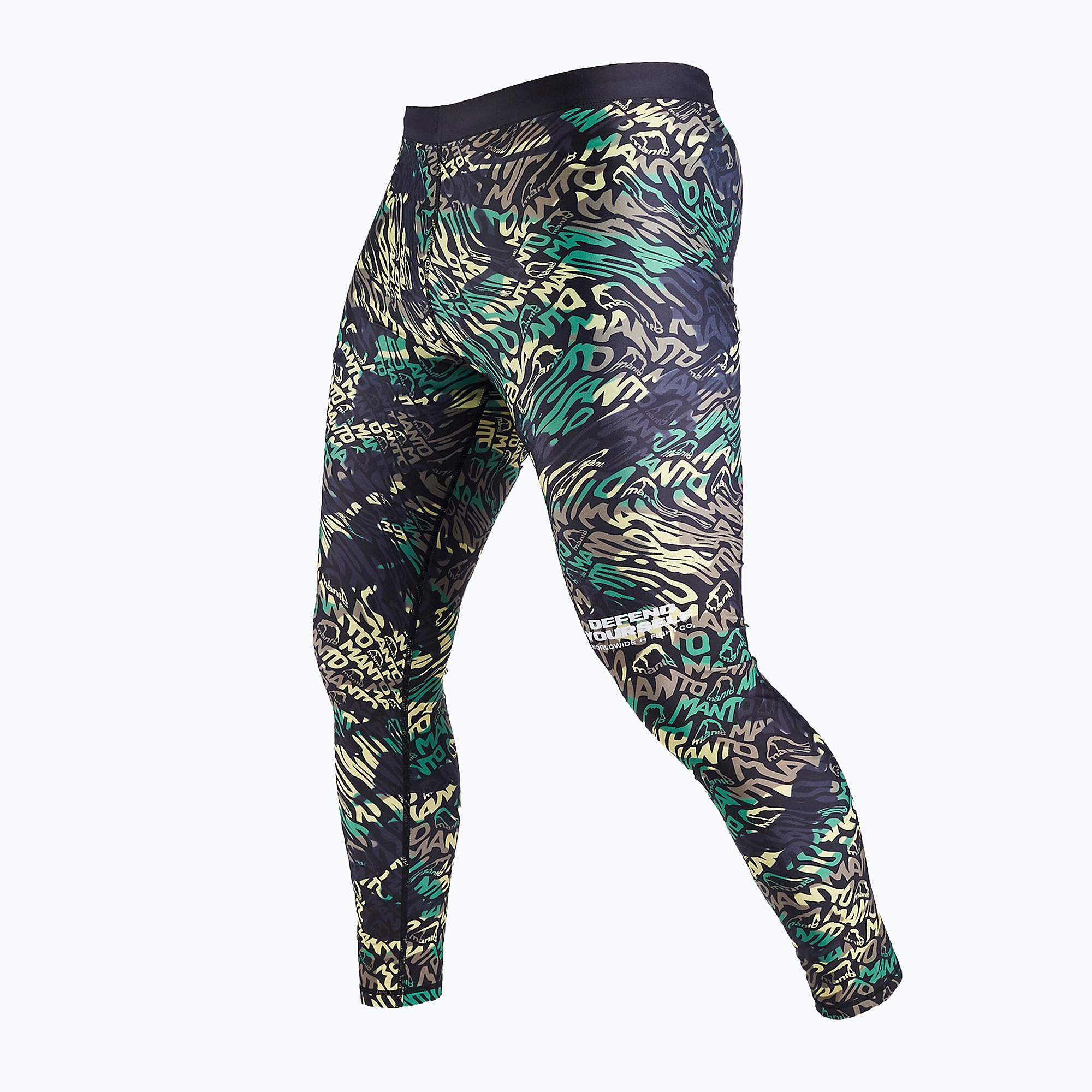Férfi edző leggings MANTO Distort moro MNS522. Méret: L