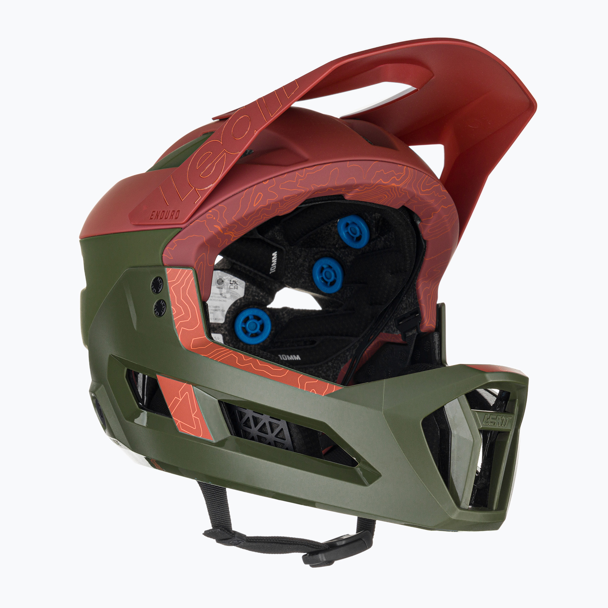 18%-kal olcsóbban.  Leatt MTB Enduro 3.0 V23 kerékpáros sisak bordó és zöld 1023014602. Méret: 59-63 cm (L)