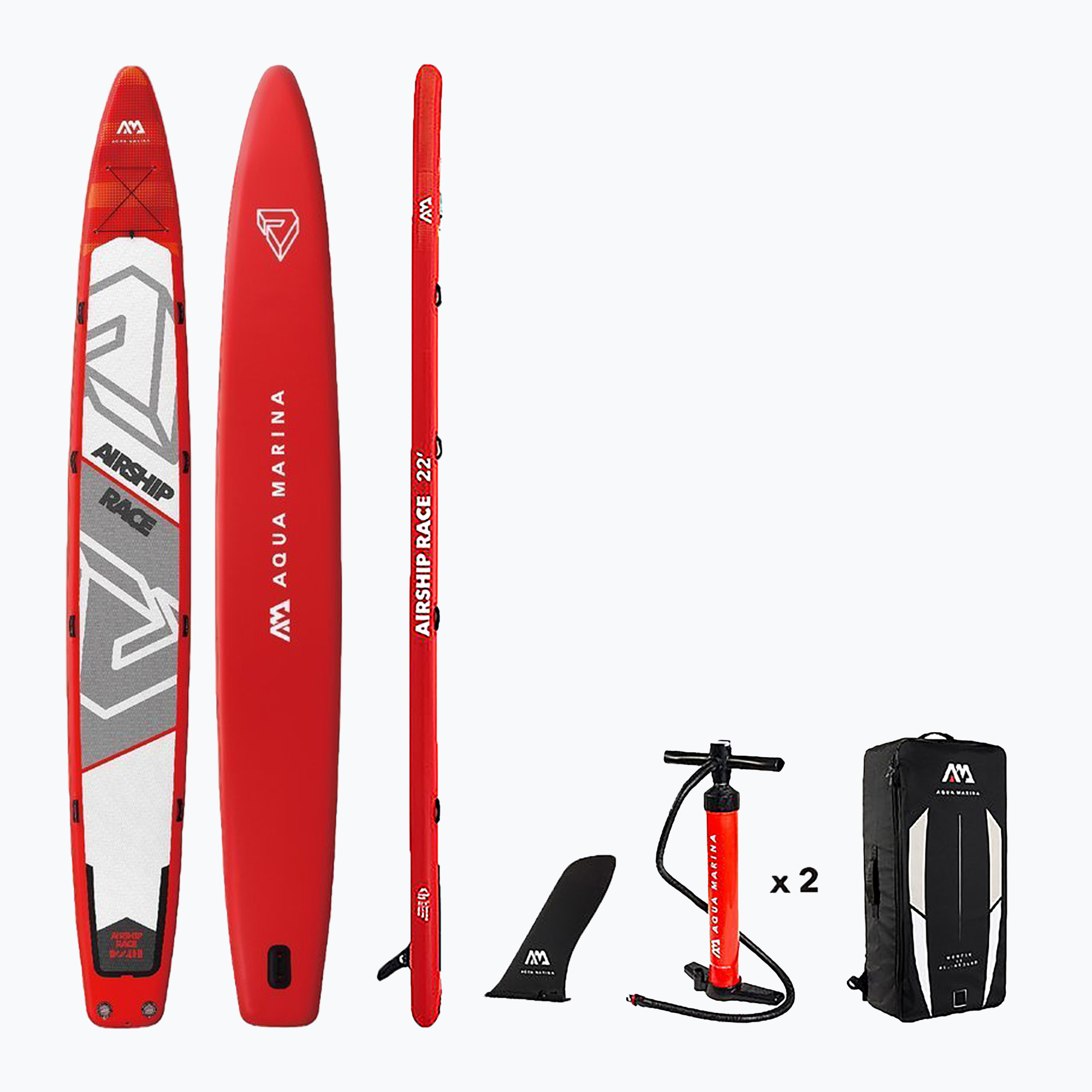 34%-kal olcsóbban.  SUP Aqua Marina Airship Race - Team iSUP, 6,7m/20cm piros BT-20AS. Méret: OS