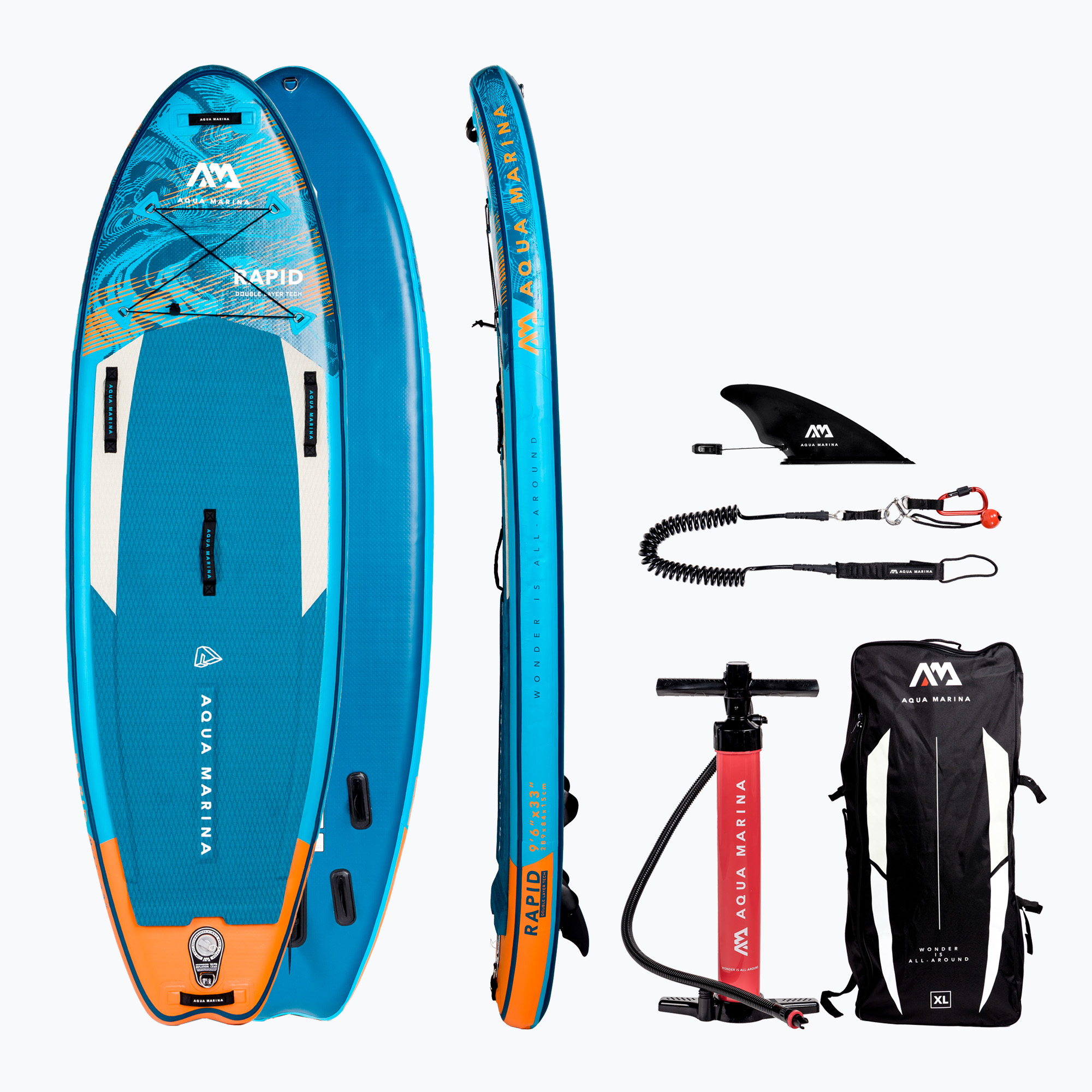 32%-kal olcsóbban.  SUP Aqua Marina Rapid - Fehér víz iSUP, 2.89m/15cm kék BT-22RP. Méret: OS