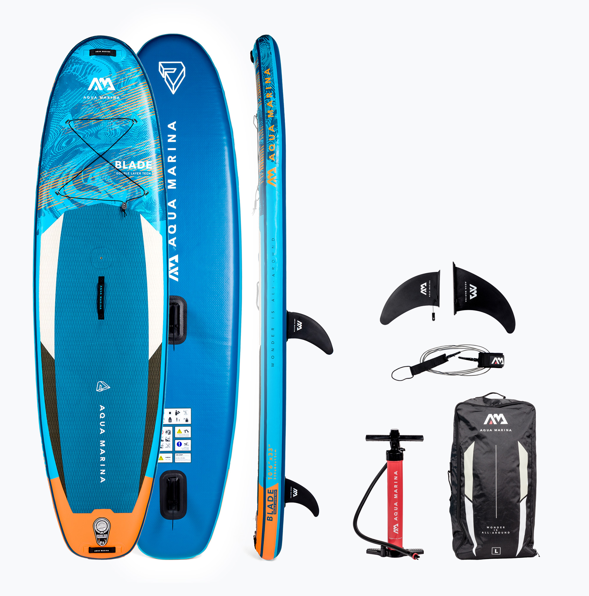 23%-kal olcsóbban.  SUP Aqua Marina Blade - Windsurf iSUP, 3.2m/12cm kék BT-22BL. Méret: OS
