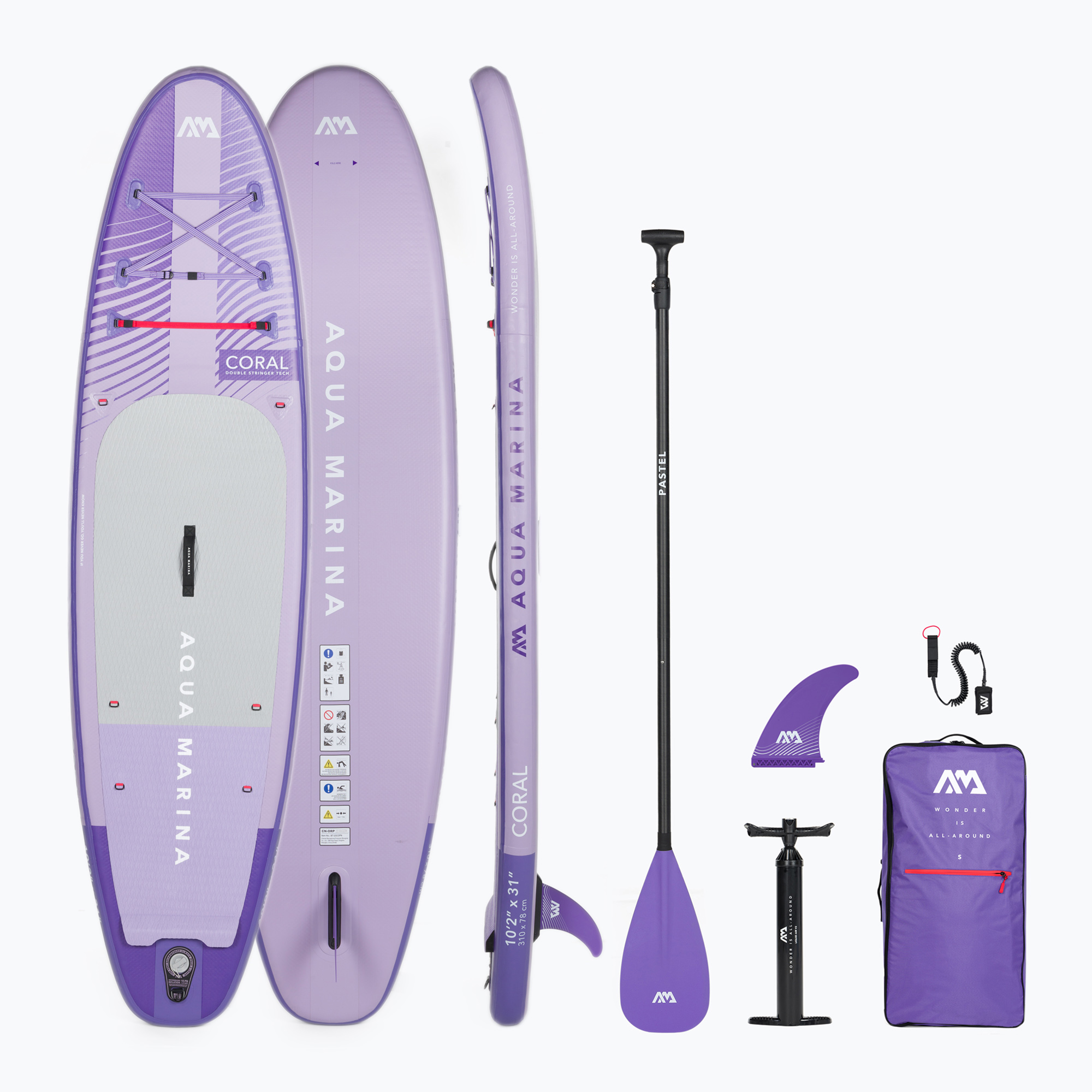 15%-kal olcsóbban.  Aqua Marina Coral 10'2" lila SUP deszka BT-23COPN. Méret: OS