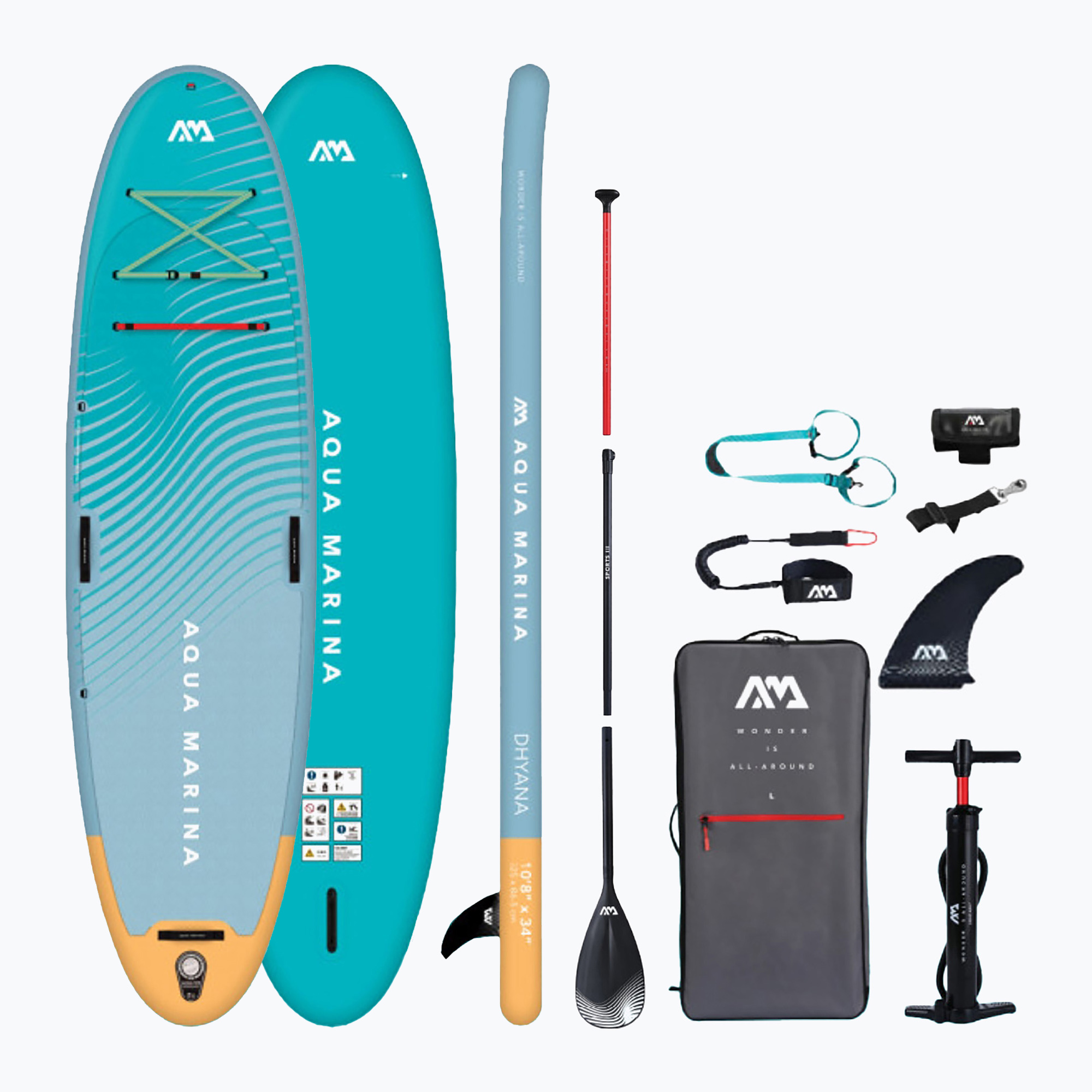 15%-kal olcsóbban.  Aqua Marina Dhyana 11'0" kék SUP deszka BT-23DHP. Méret: OS