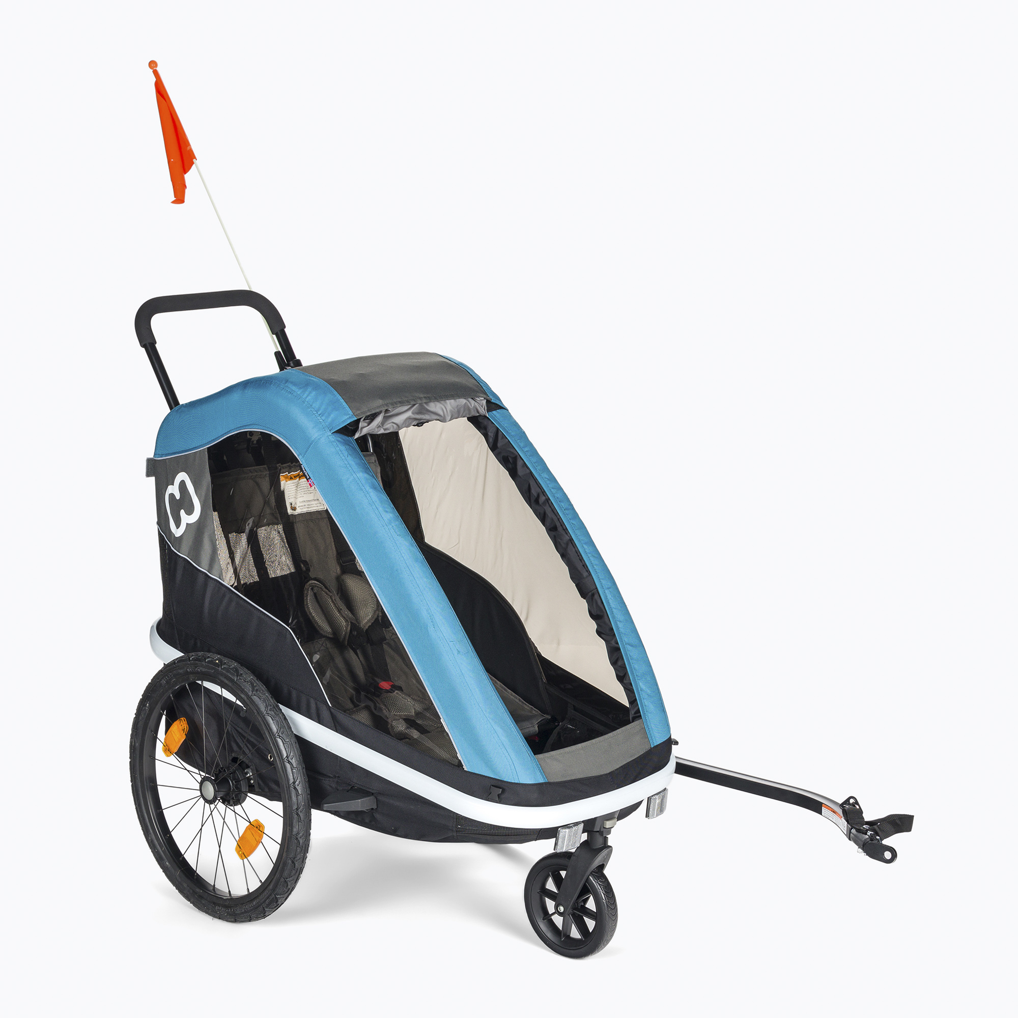 25%-kal olcsóbban.  Hamax Avenida One kerékpár utánfutó fekete-kék 400019_HAM. Méret: OS