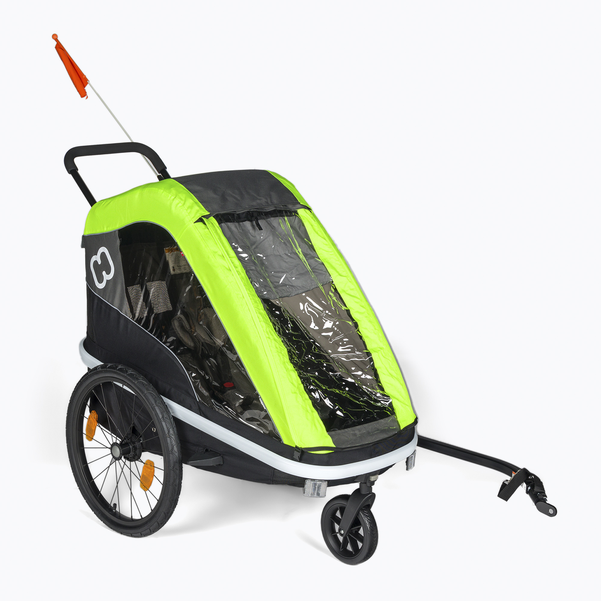 25%-kal olcsóbban.  Hamax Avenida One kerékpár utánfutó fekete-zöld 400020_HAM. Méret: OS