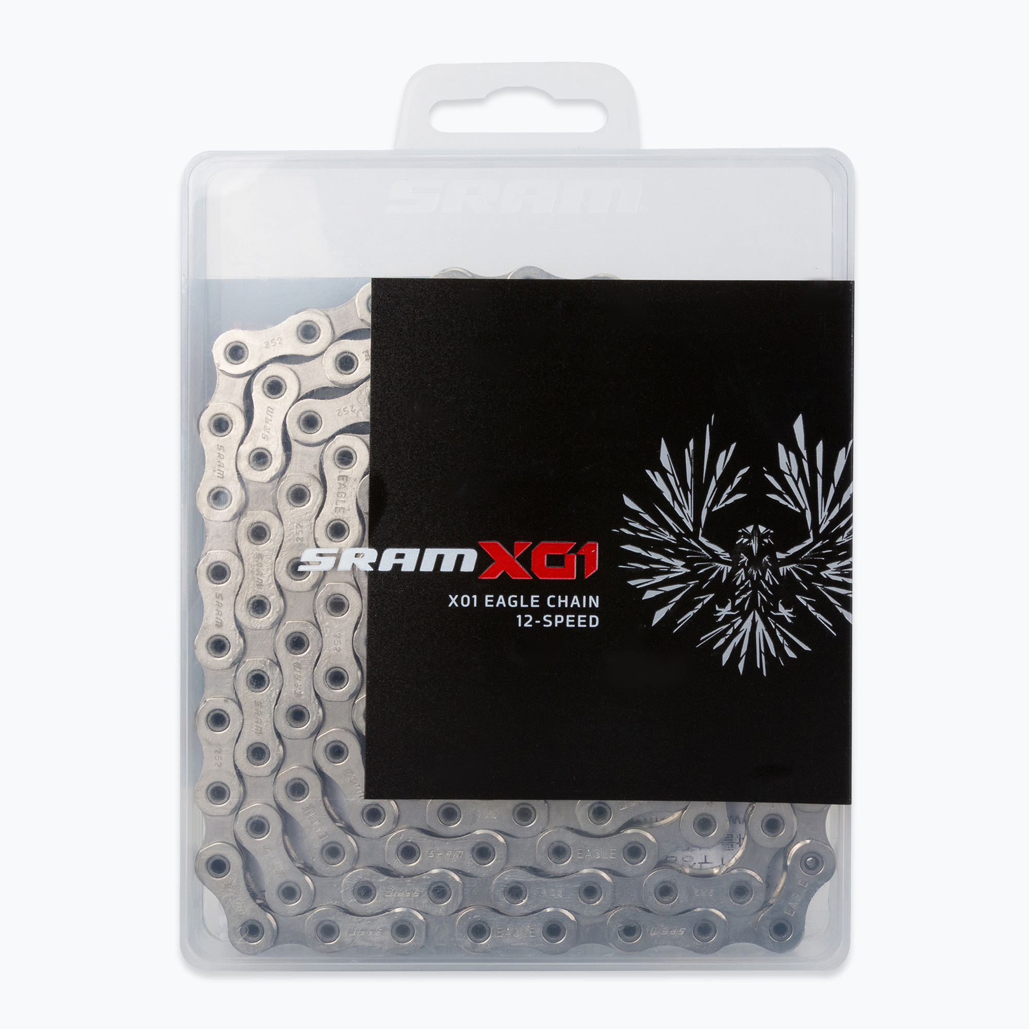 SRAM CN PCX01 EAGLE 126LI W/ PWR.LC kerékpár lánc ezüst 00.2518.023.011. Méret: 12rz / 126 ogniw