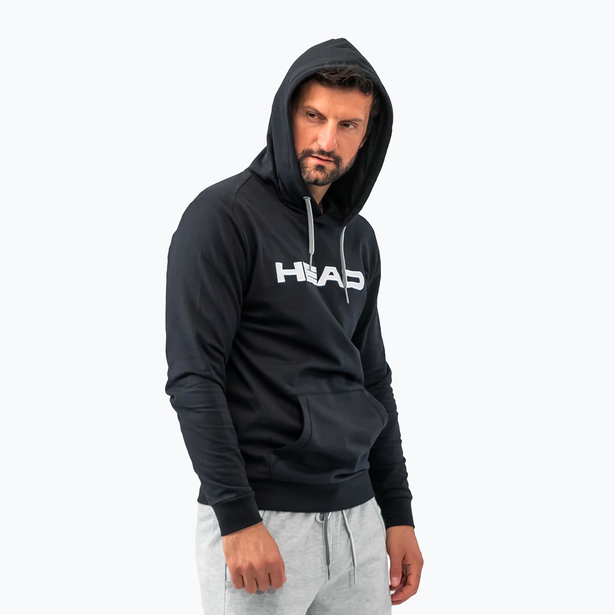 21%-kal olcsóbban.  Férfi tenisz pulóver HEAD Club Byron Hoodie fekete 811449BK. Méret: M